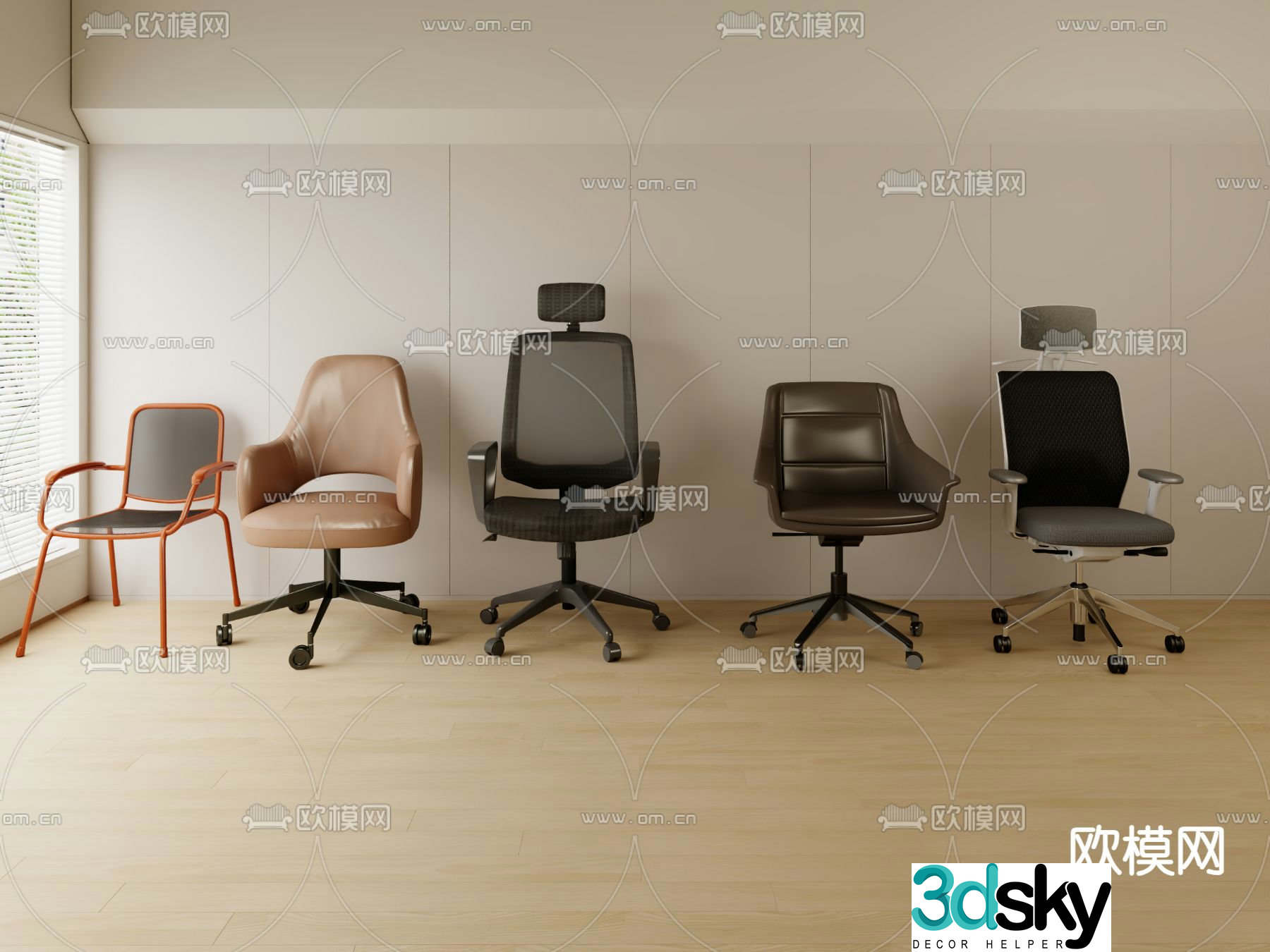 Office chair conference chair shift chair 3d model