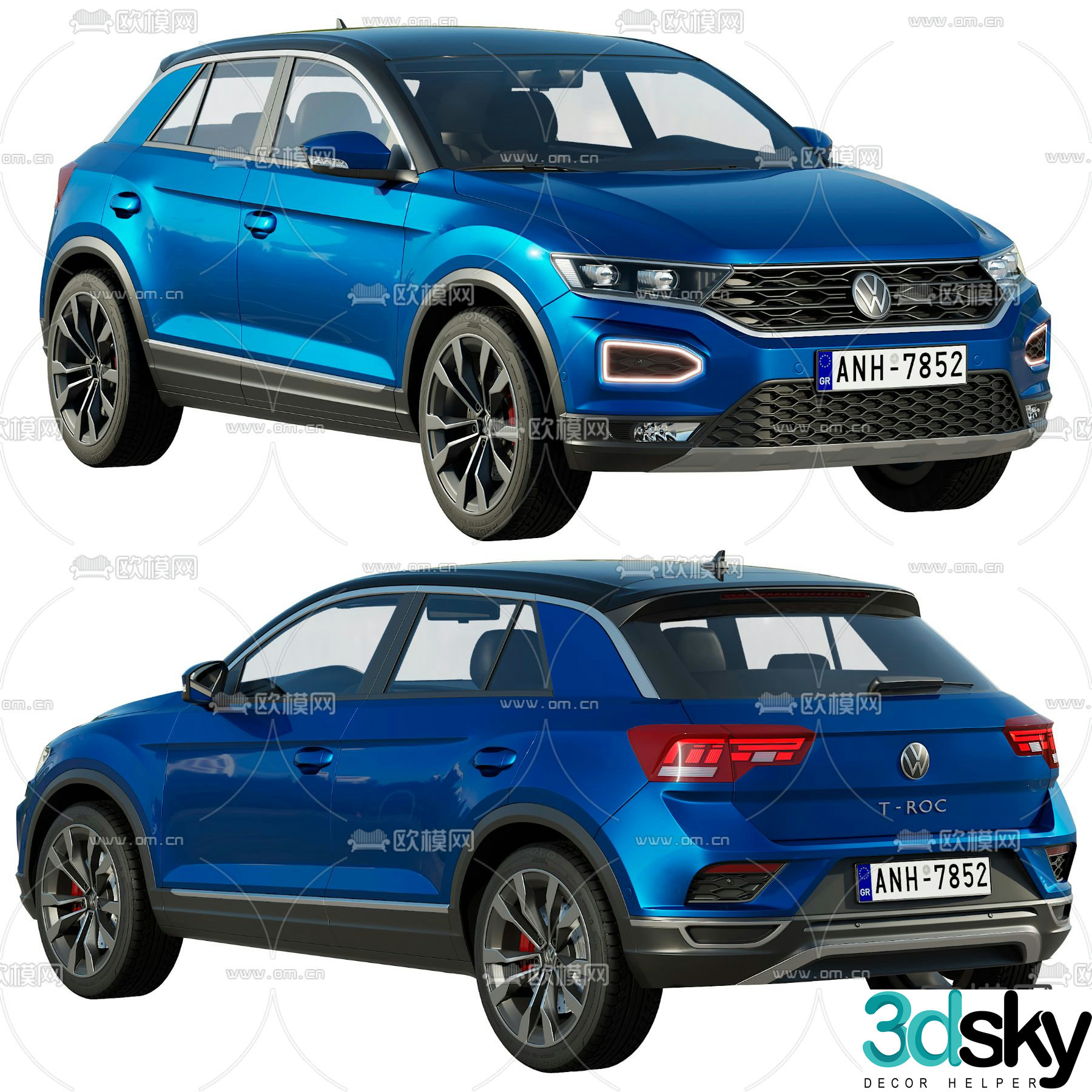 Volkswagen SUV off-road vehicle 3d model