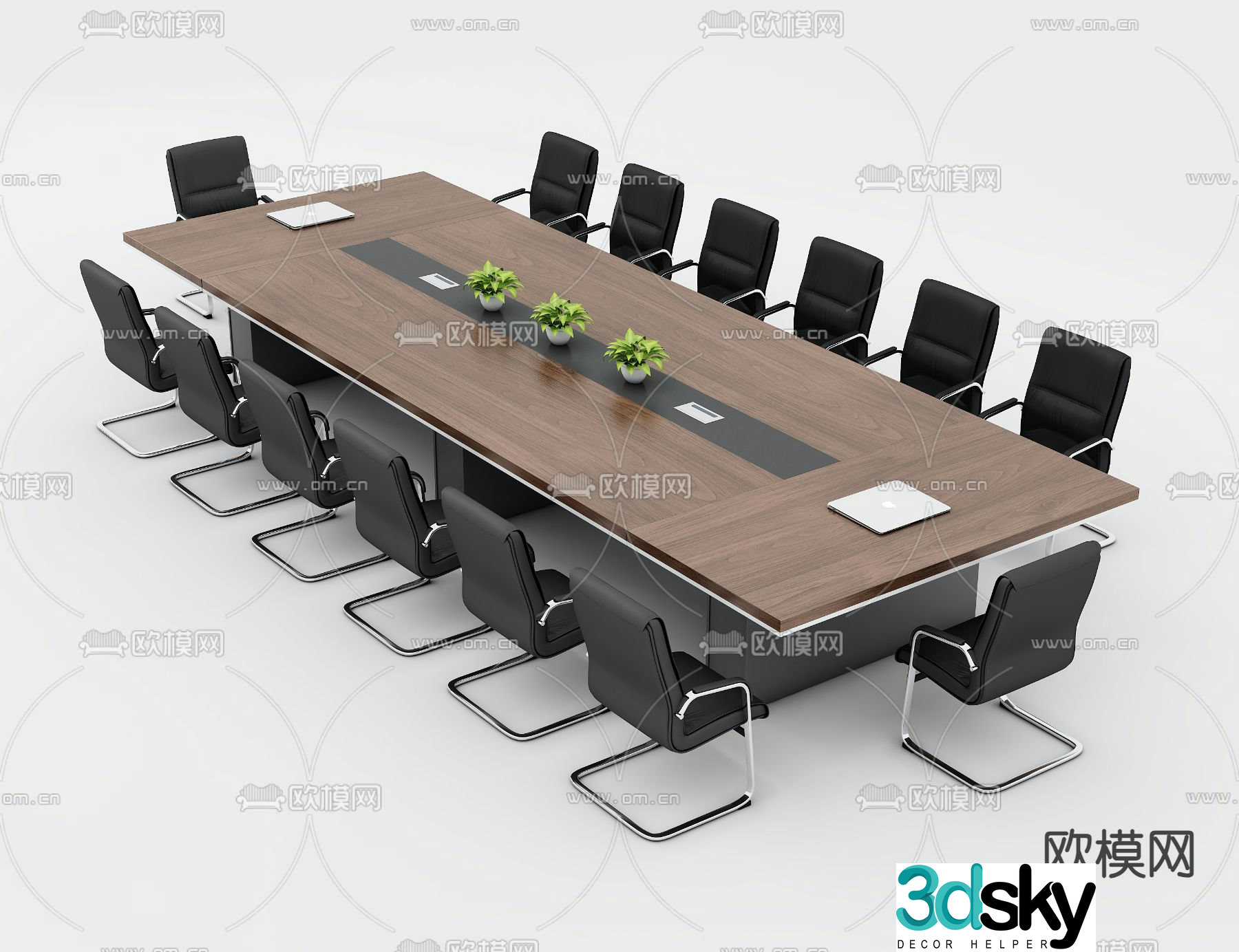 Modern conference table conference table 3d model