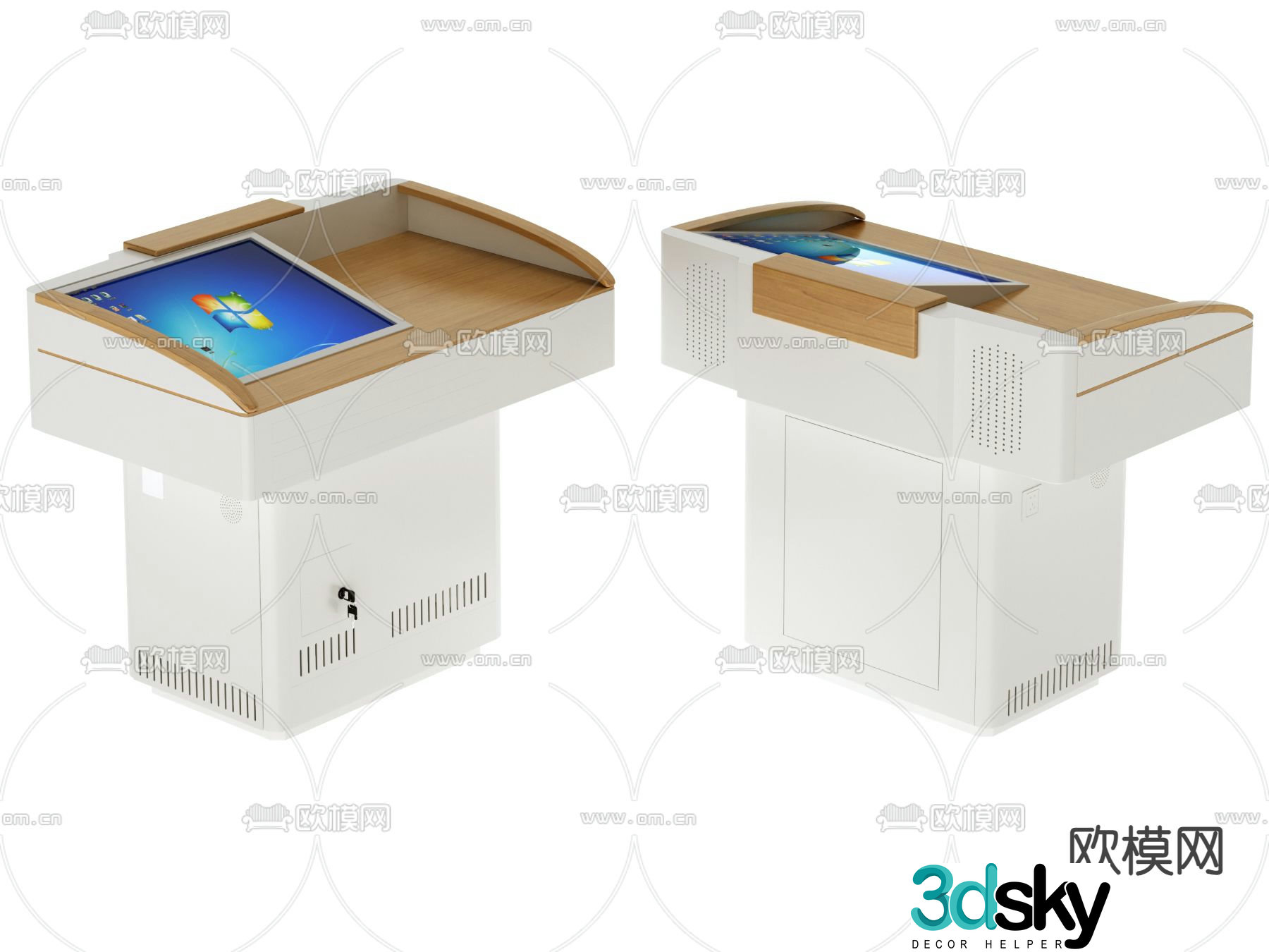 Multimedia podium podium 3d model