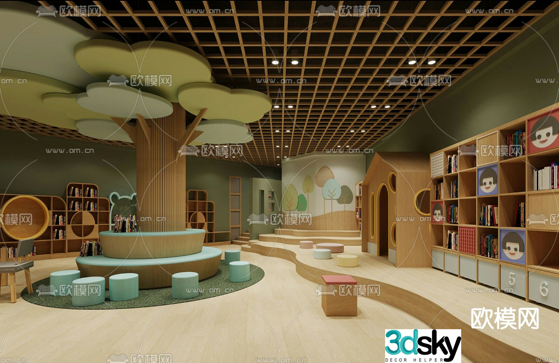 Kindergarten activity room nursery 3d model