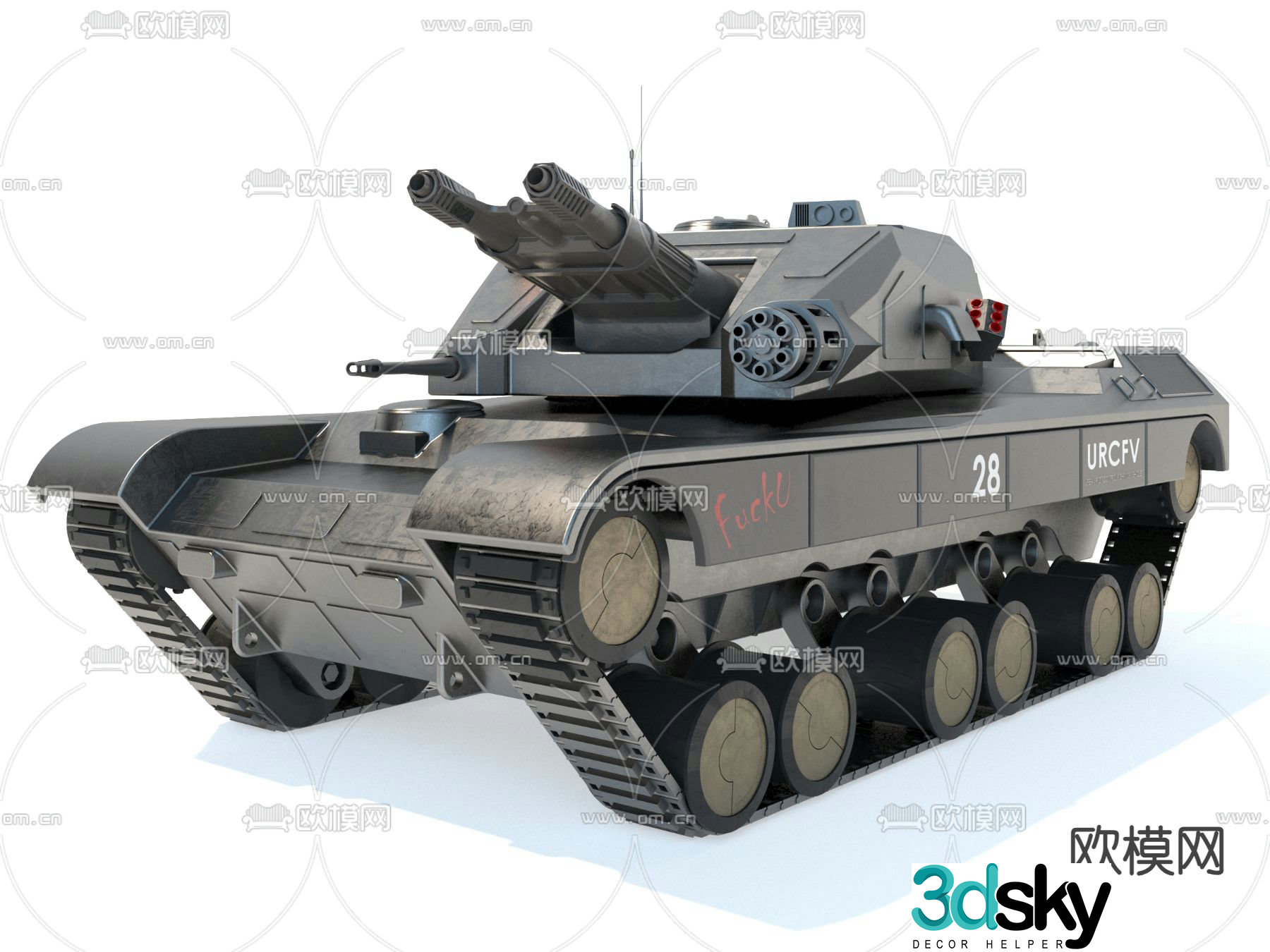 tank armored vehicle 3d model