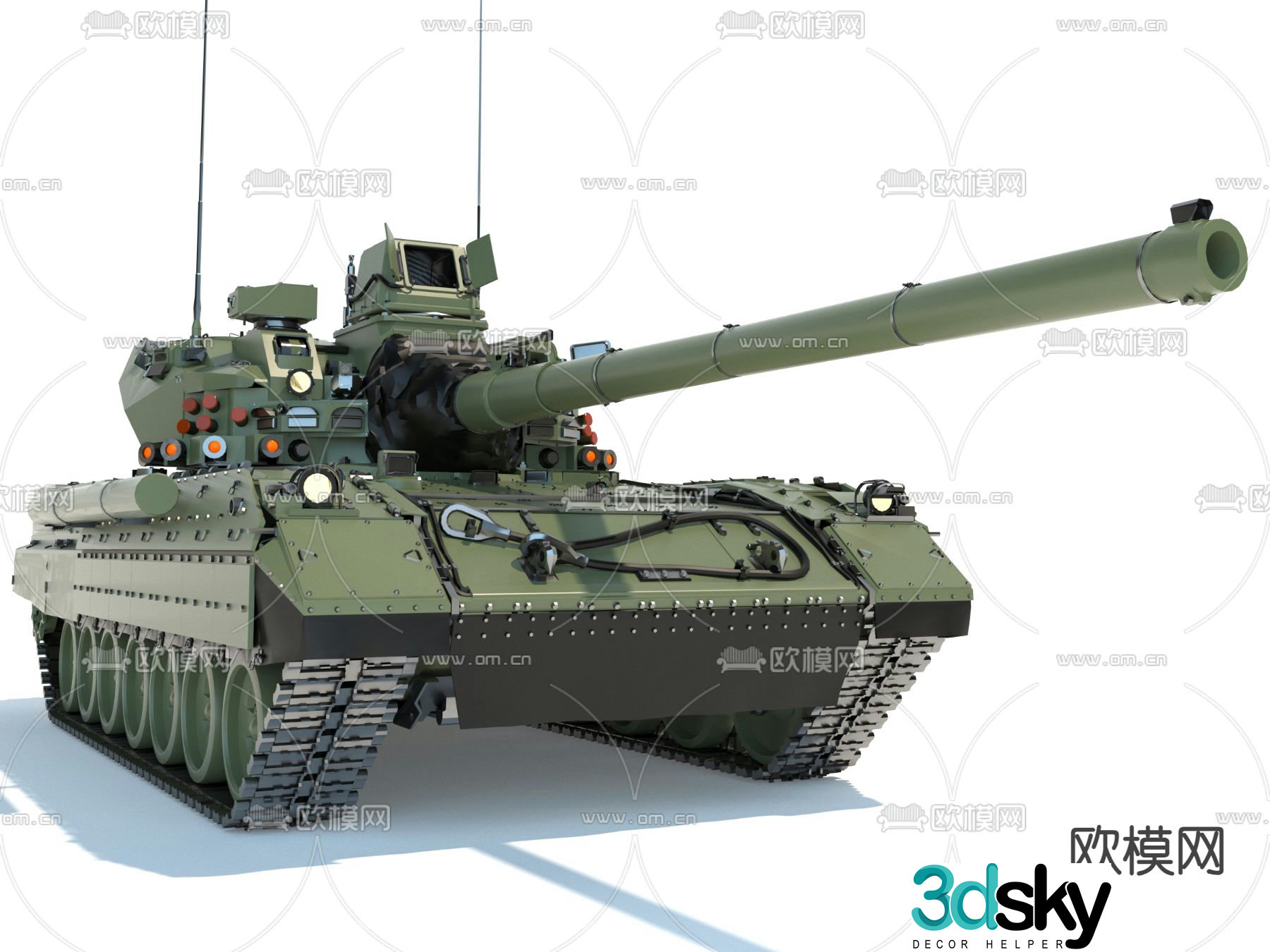 tank armored vehicle military weapon 3d model