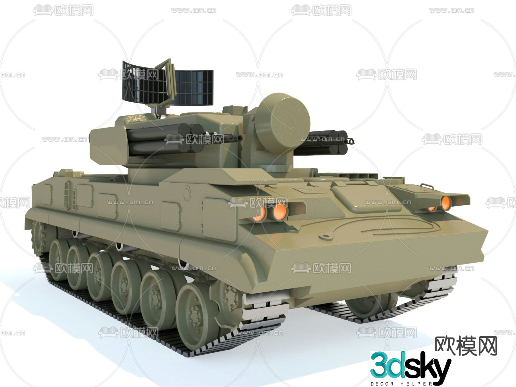 tank armored vehicle 3d model