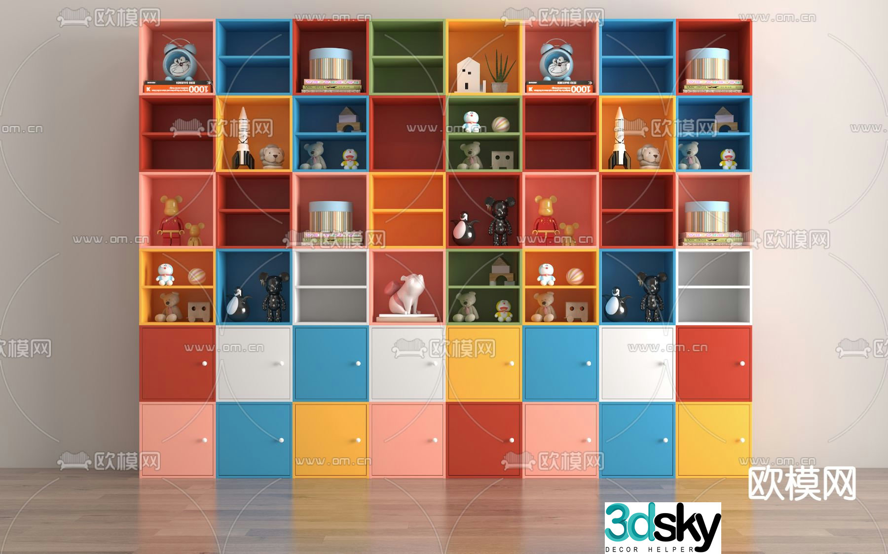 Toy cabinet children’s cabinet 3d model