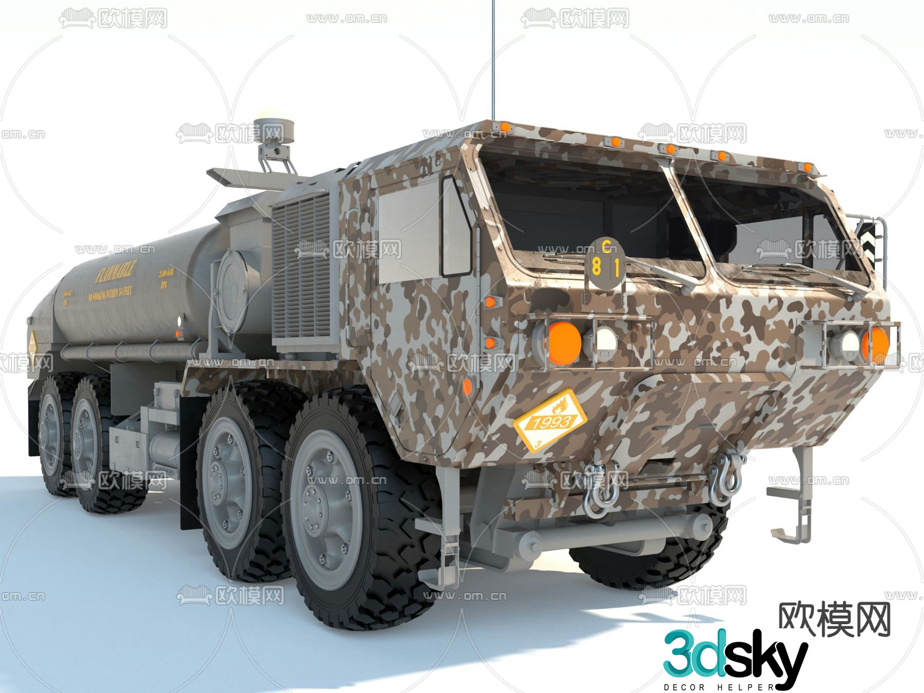 military vehicle armored vehicle transport vehicle tank 3d model