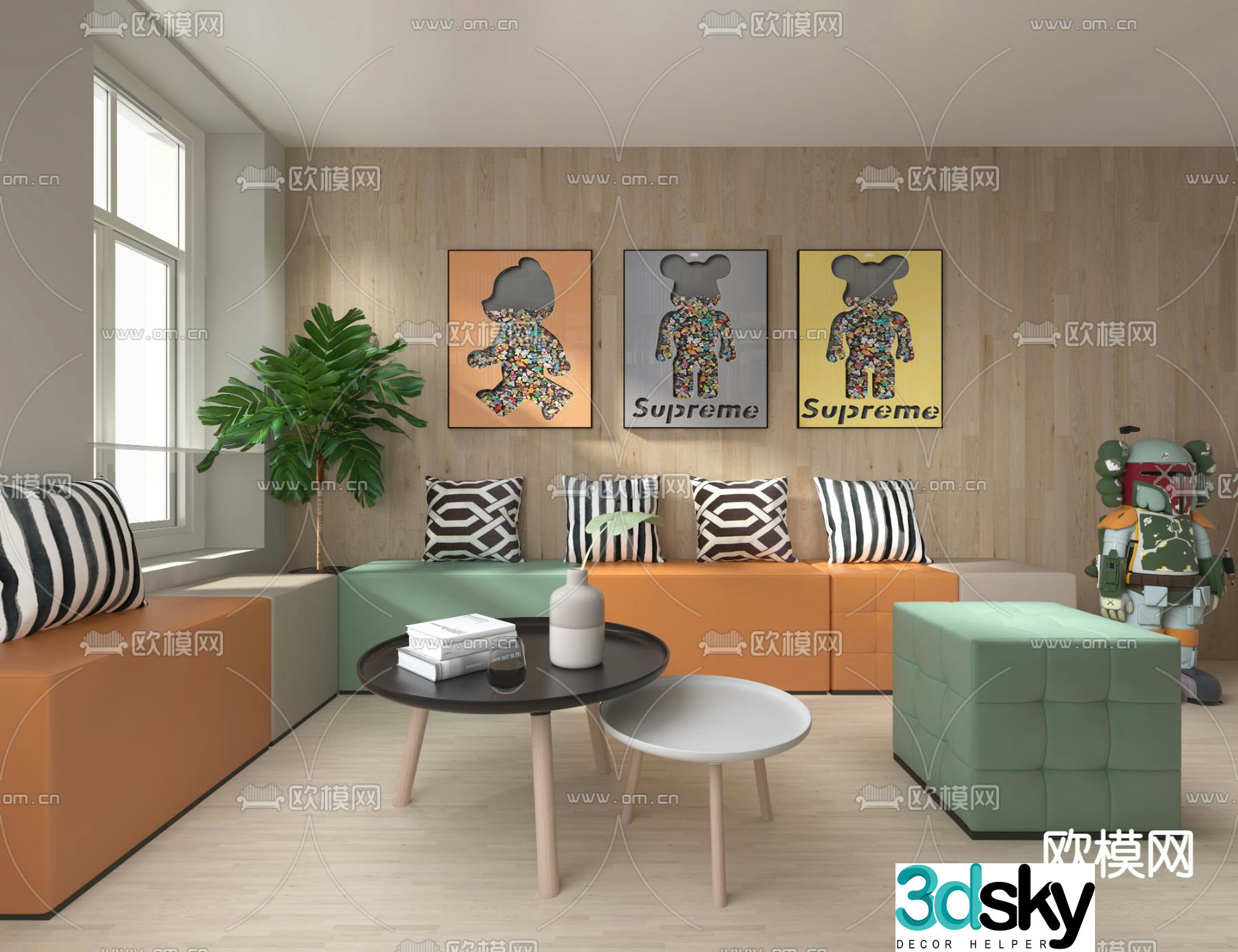 Office Sofa Public Sofa Modular Sofa 3D Model