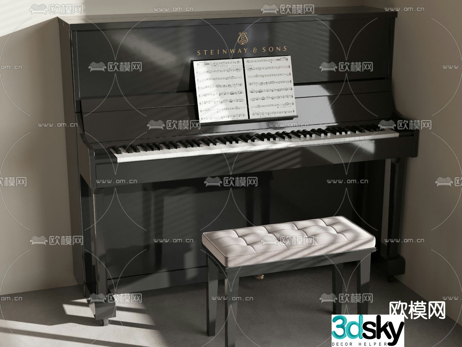 piano 3d model