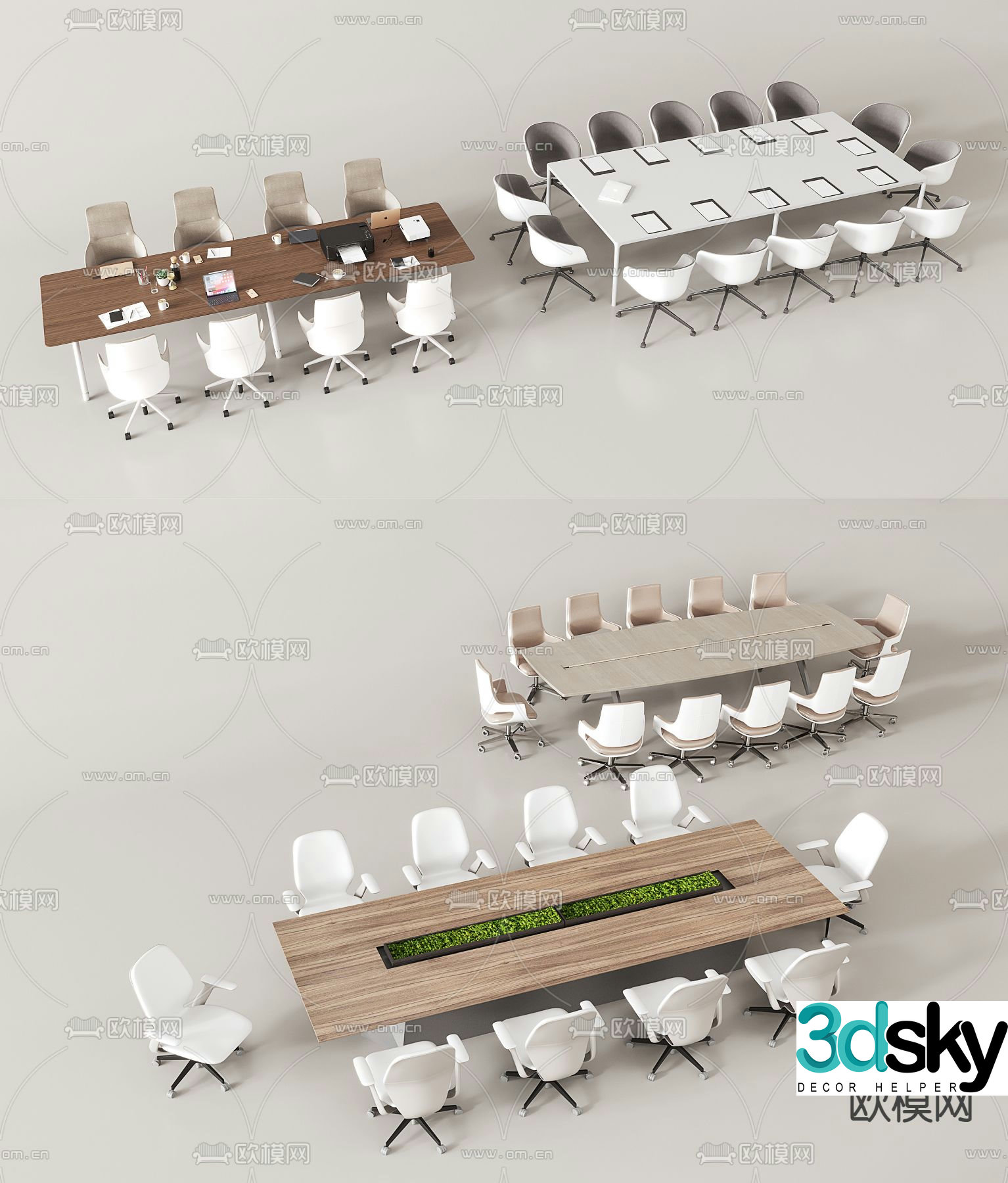 Modern conference table conference table 3d model