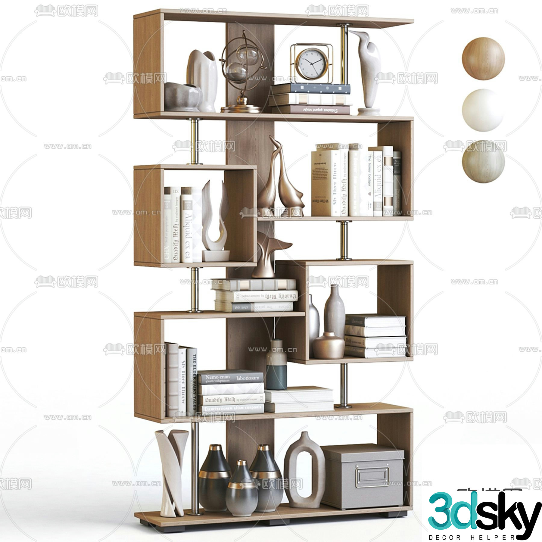 bookcase bookshelf 3d model