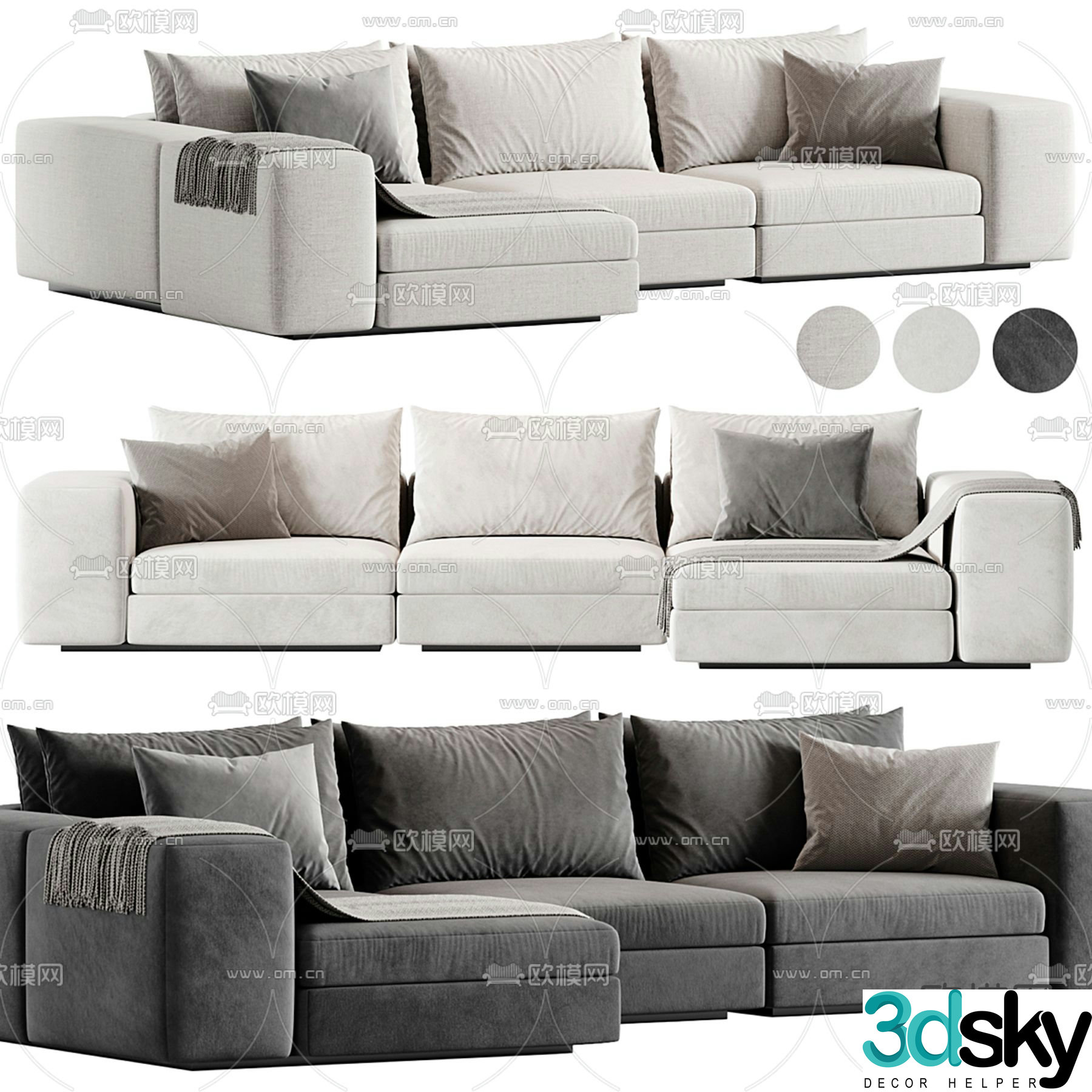 Vista corner sofa 3d model