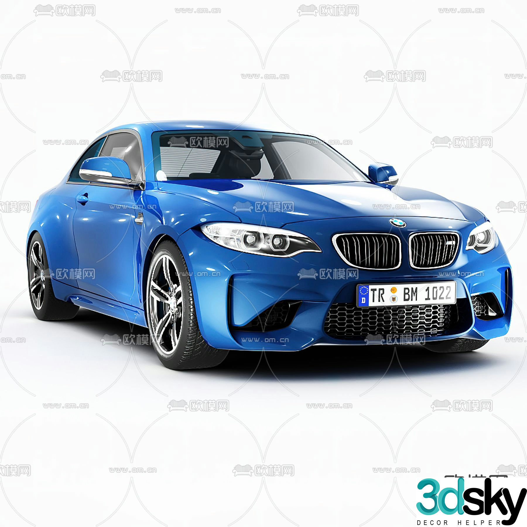 bmw car sedan 3d model