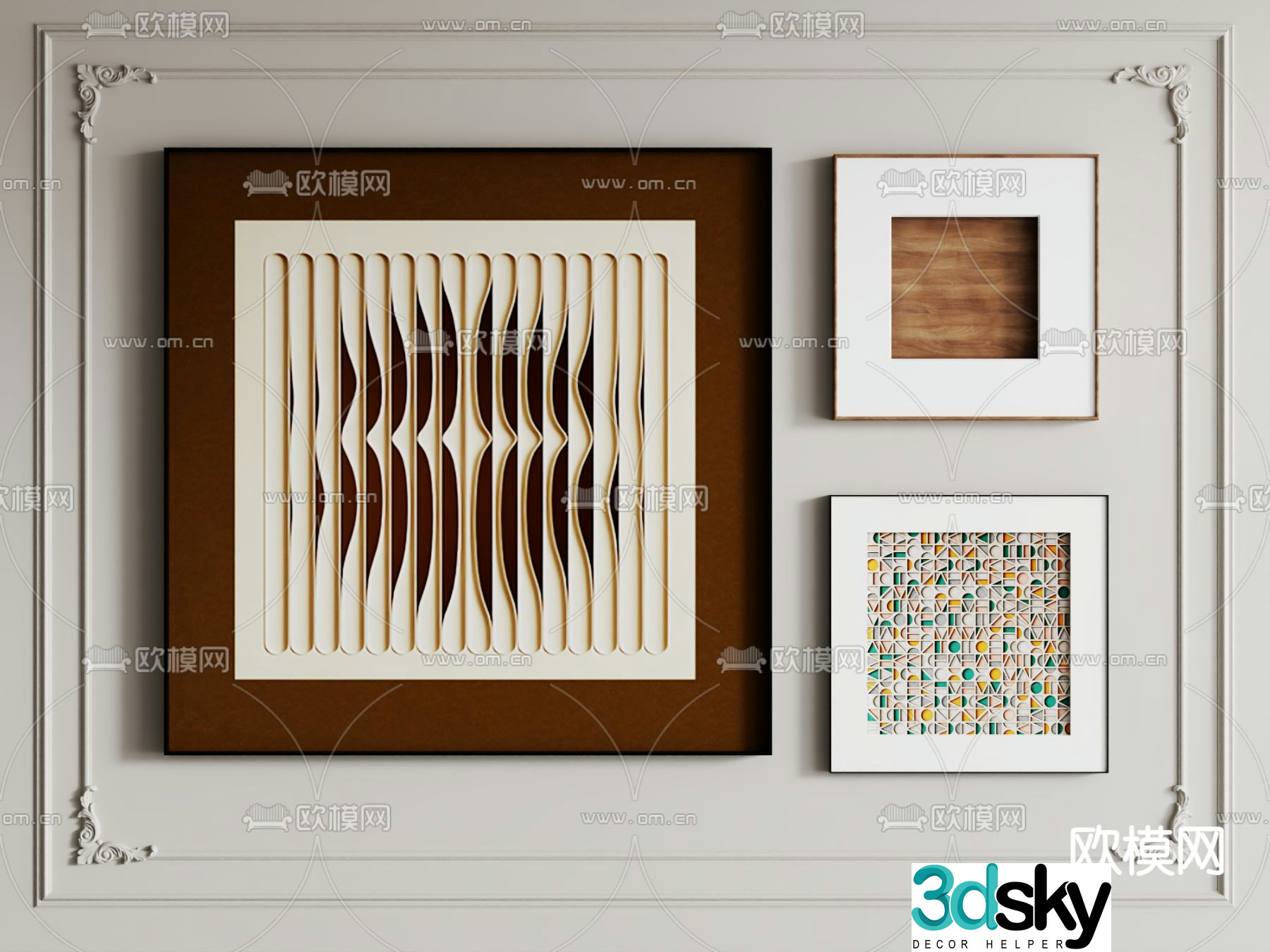 Texture painting Retro painting Abstract painting Decorative painting 3d model