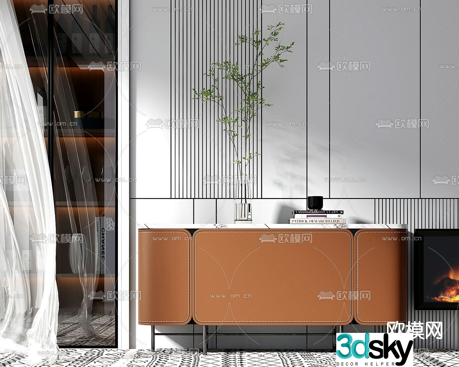 End view cabinet entrance cabinet side cabinet 3D model
