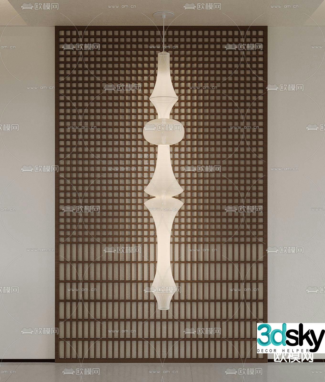 wabi-sabi chandelier 3d model