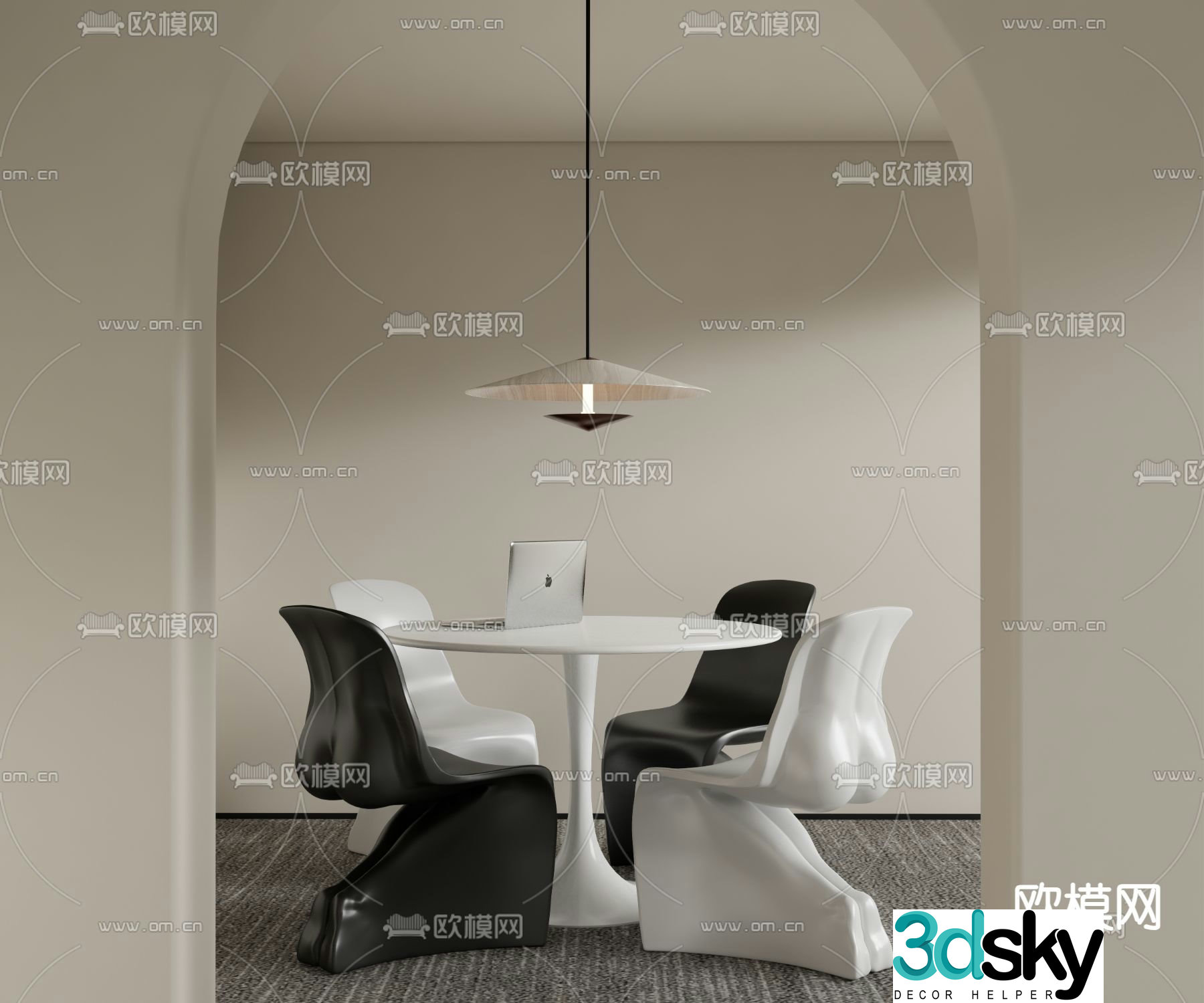 Human body leisure chair leisure table and chair 3d model