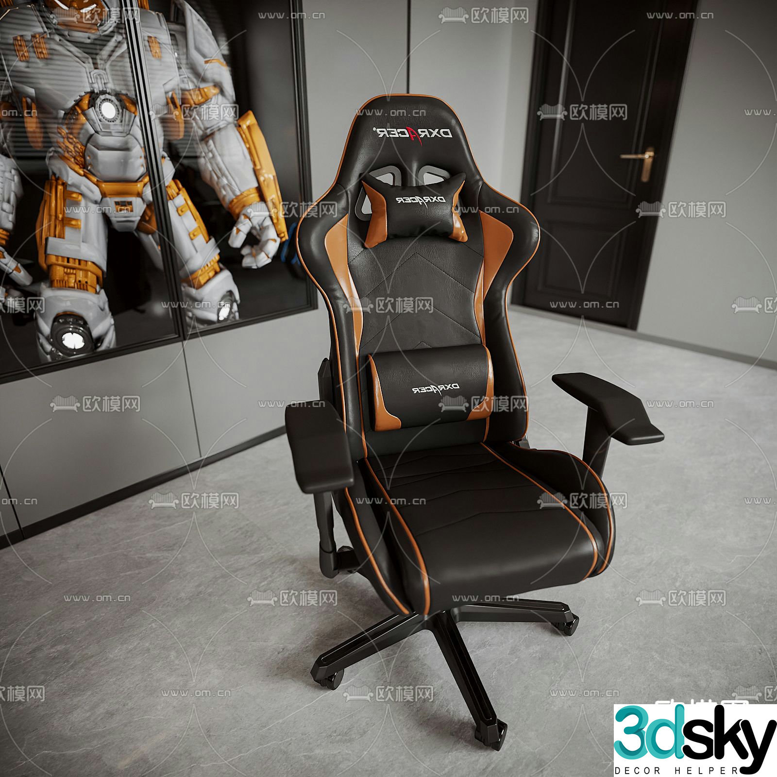 Modern office chair gaming chair 3d model