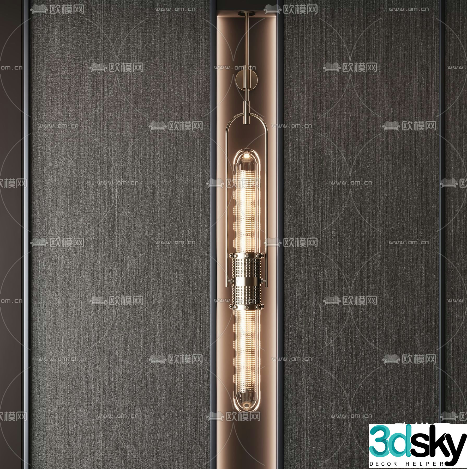 Light luxury wall lamp 3D model