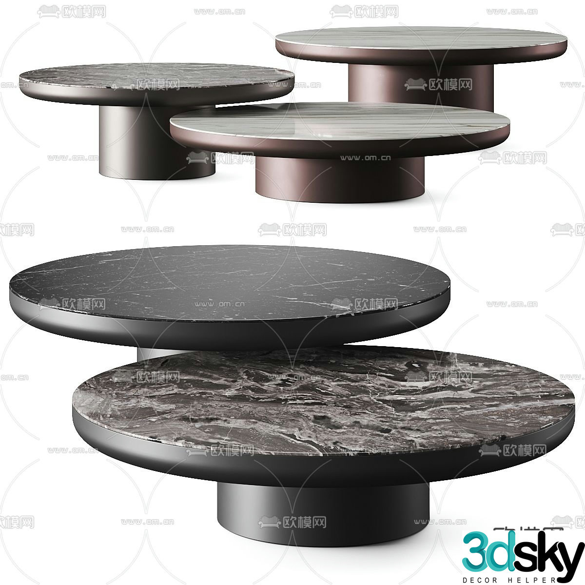 Combination coffee table 3d model