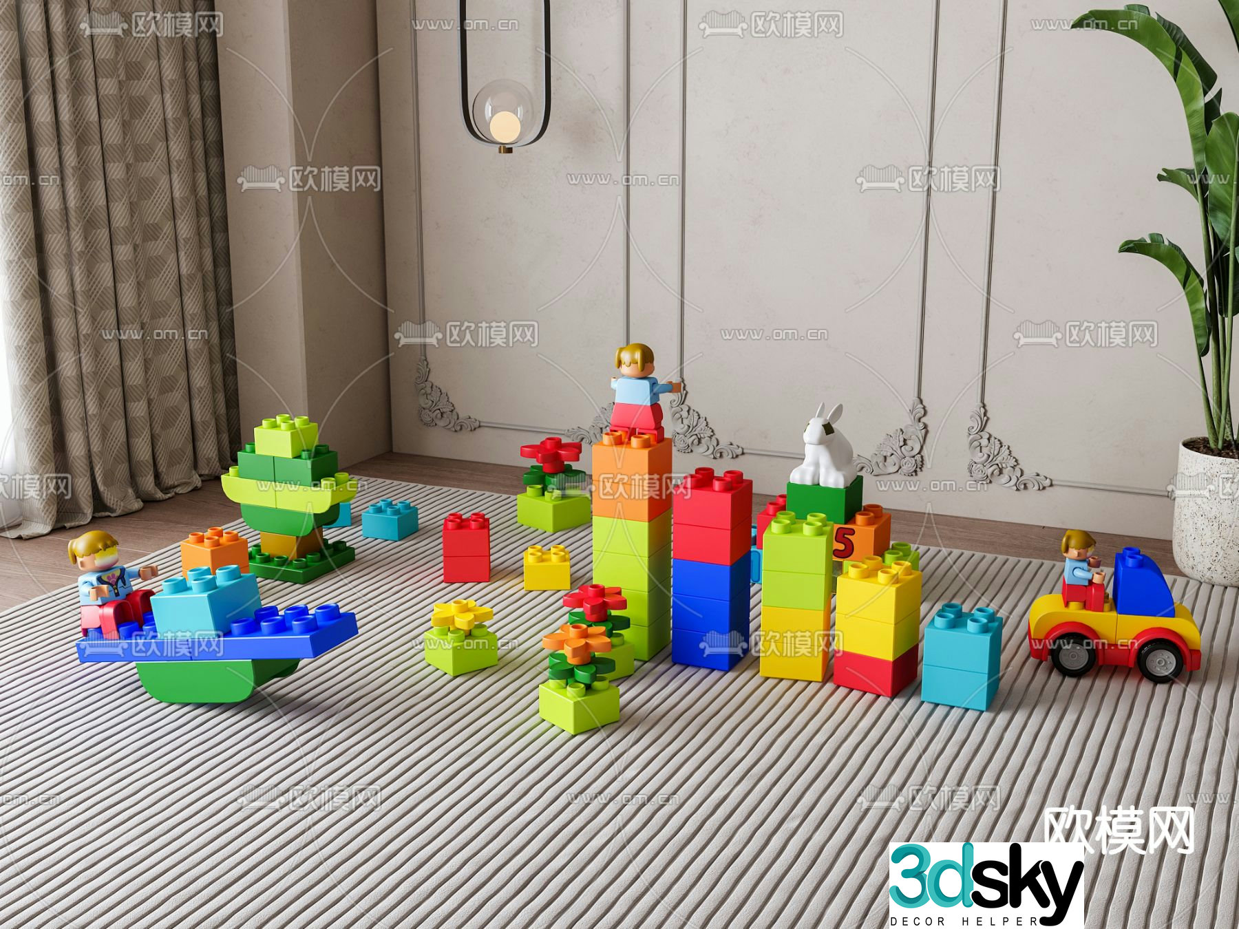 Children’s building block toys 3d model