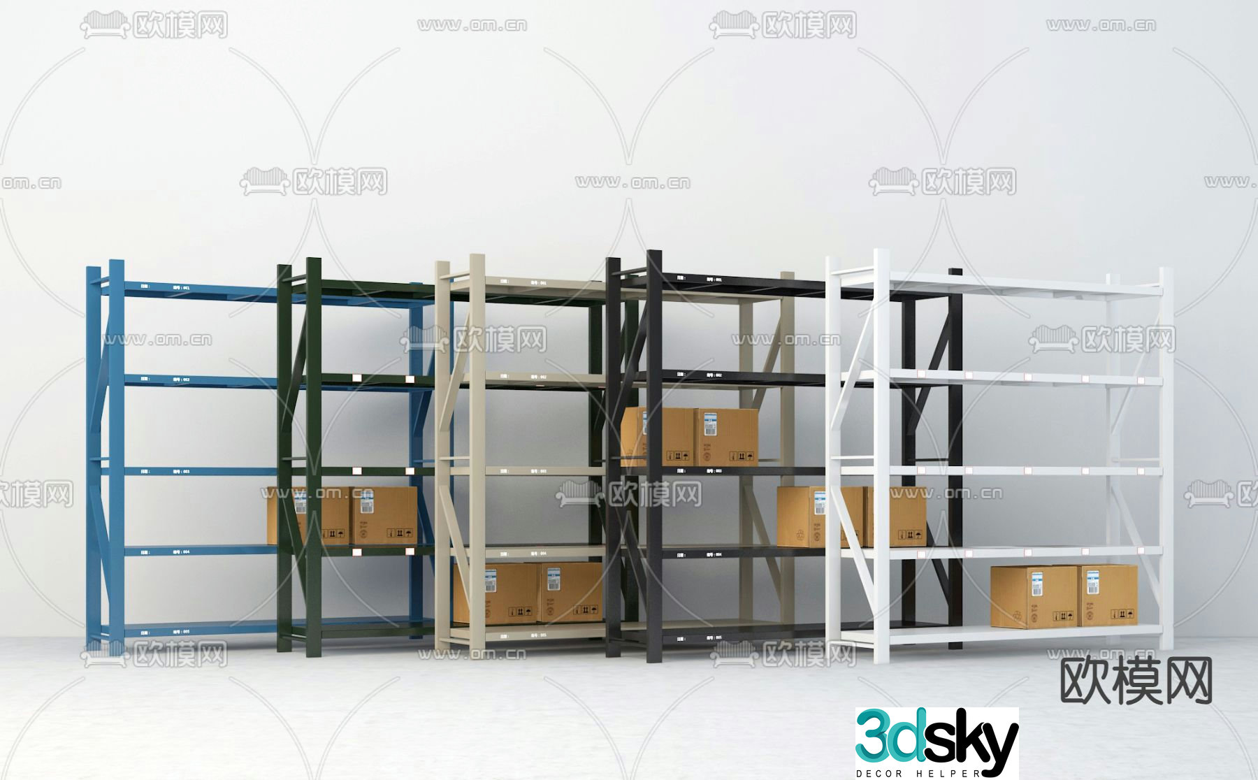 shelf express rack storage rack 3d model