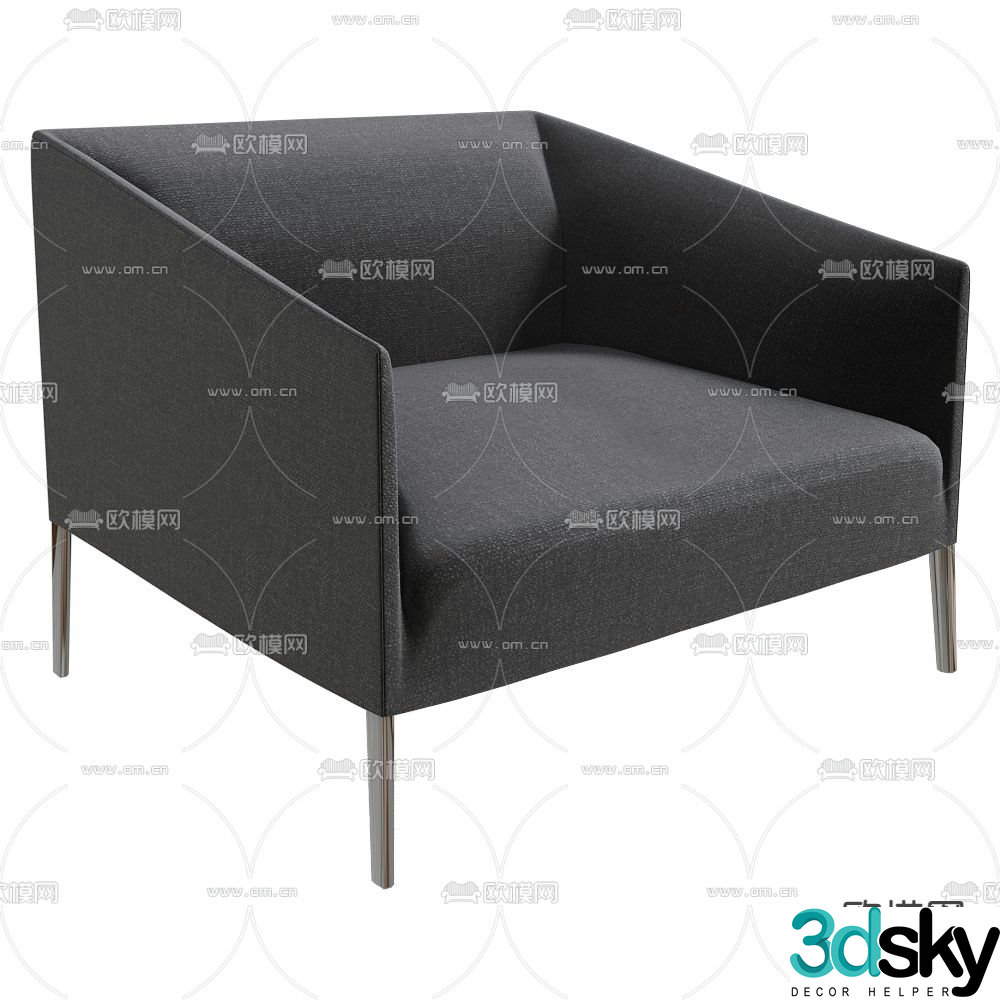 Office sofa single sofa 3d model