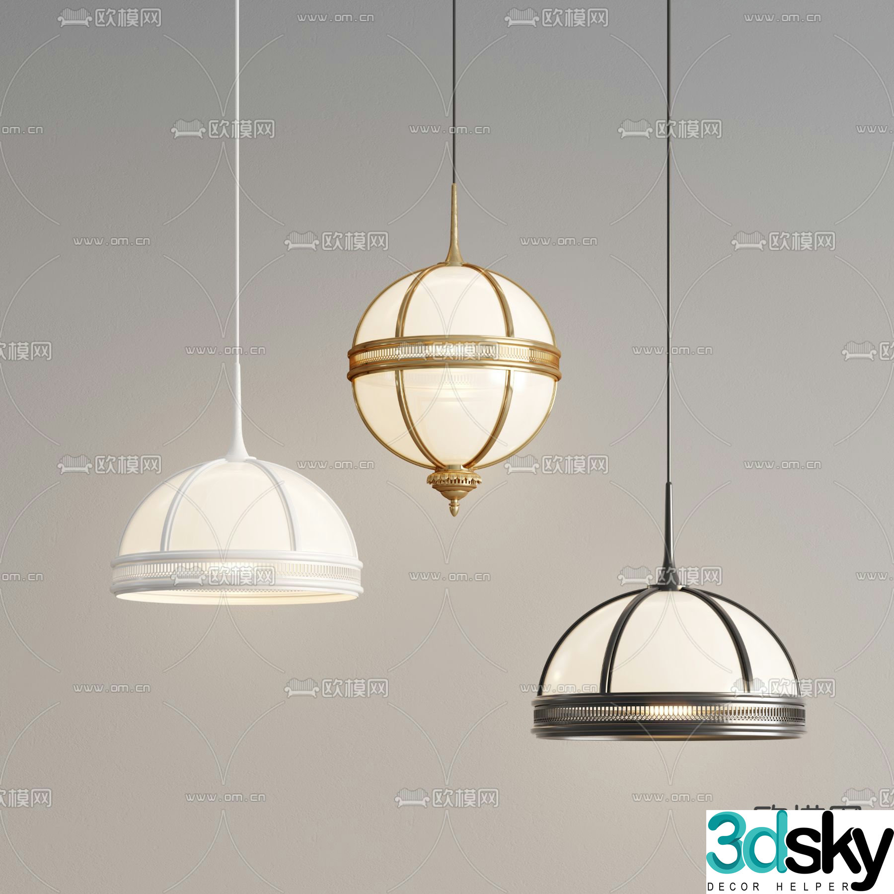 French chandelier 3d model