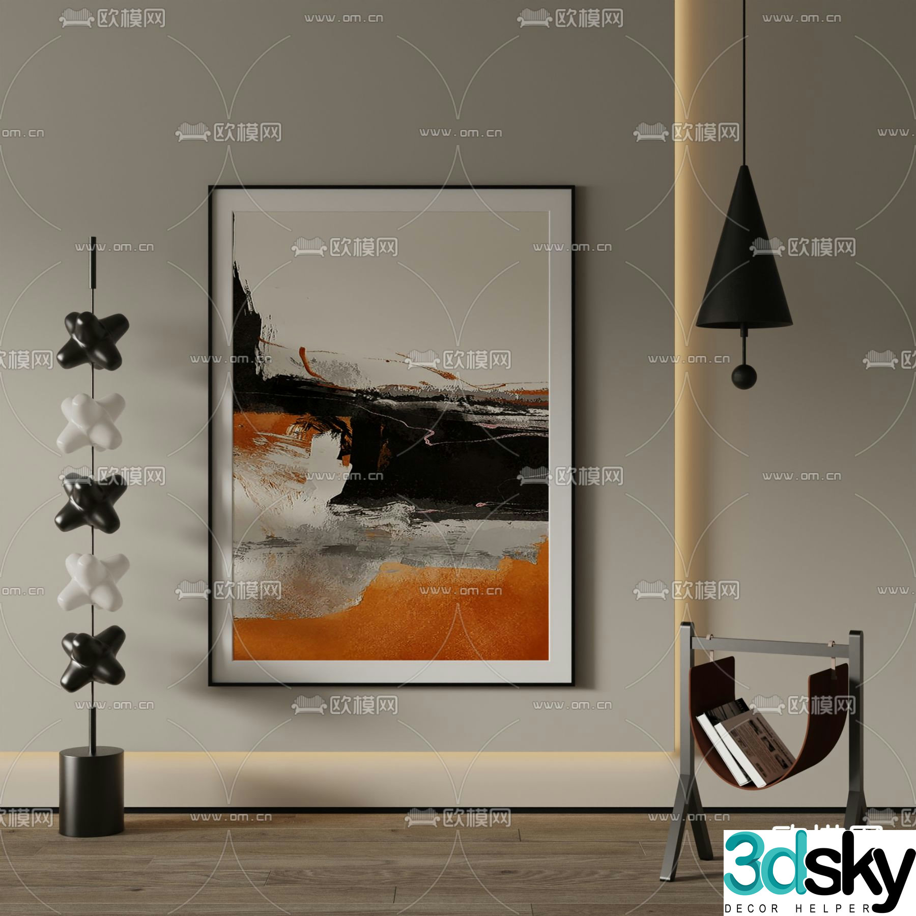Texture painting Abstract painting Decorative painting 3d model