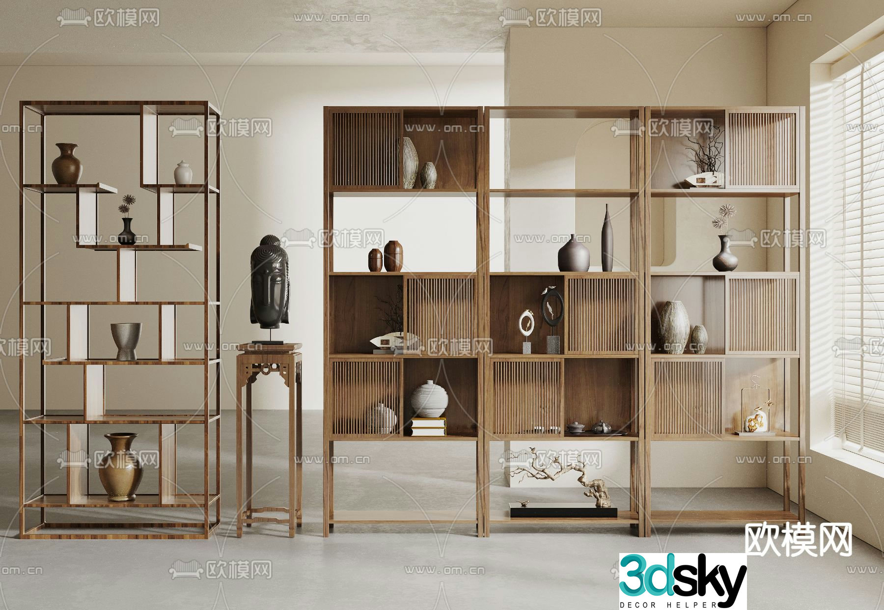 Bogu rack new Chinese style storage rack display rack 3d model