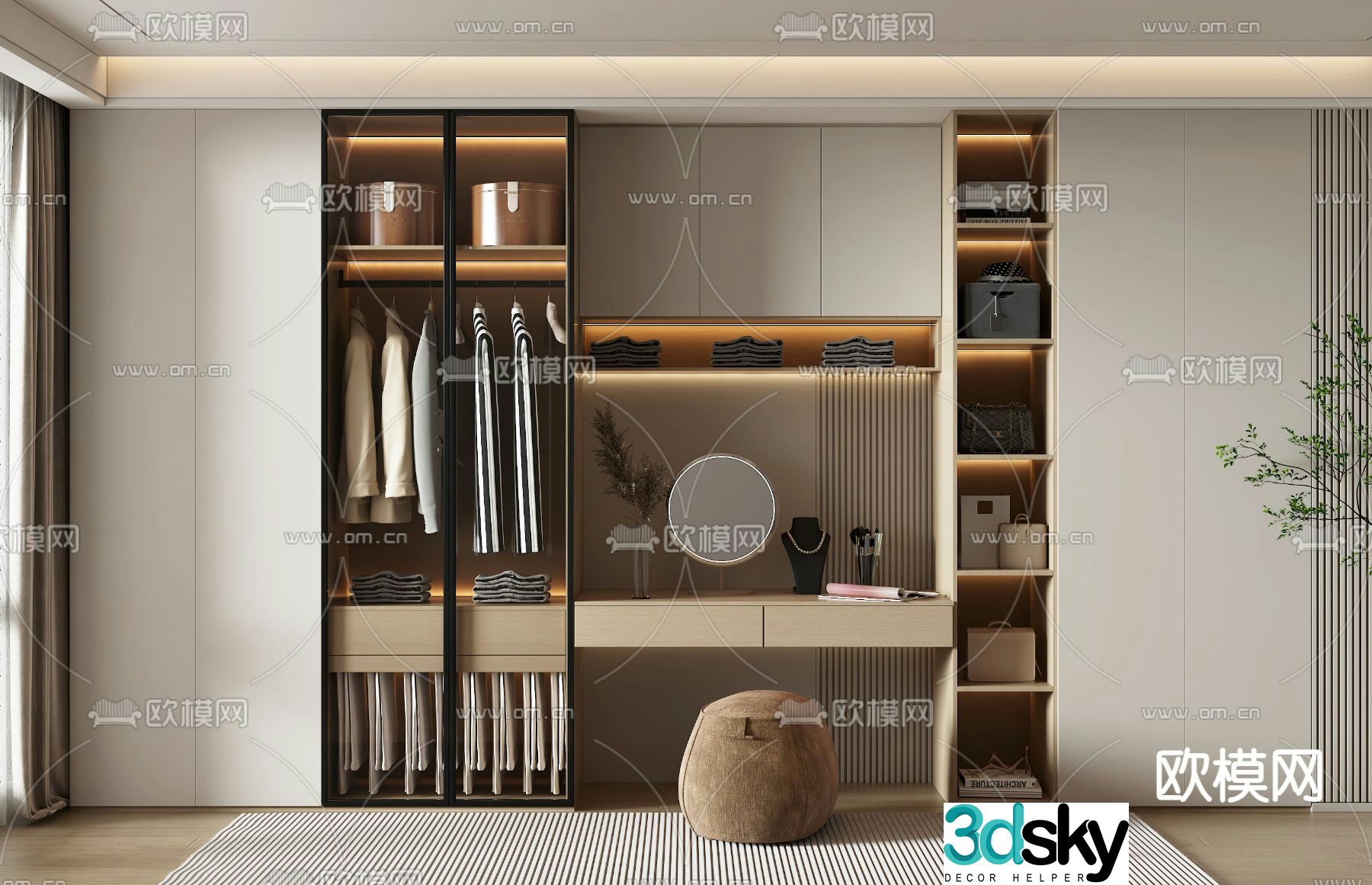 Modern Wardrobe Wardrobe 3d Model
