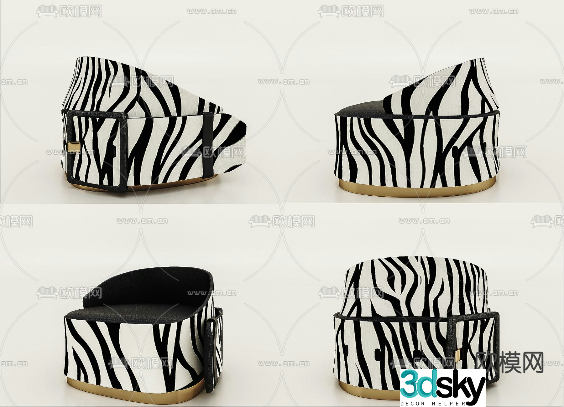 Modern single sofa 3d model