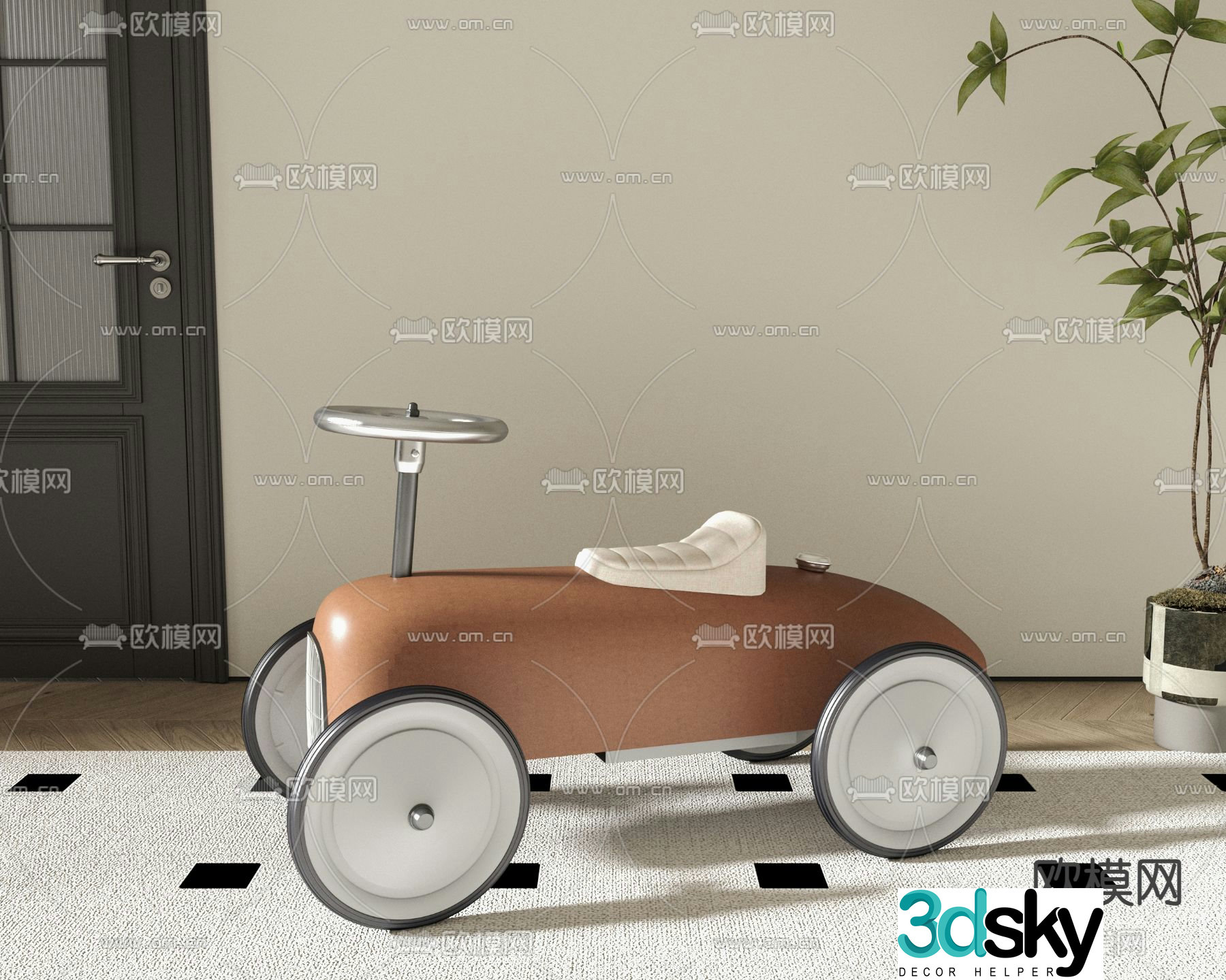 Children’s toy car 3d model
