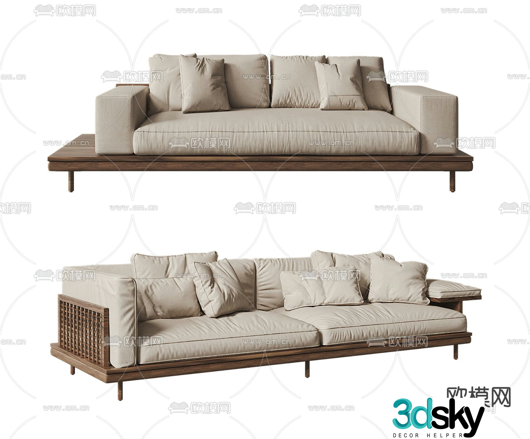 Wabi-sabi loveseat 3d model
