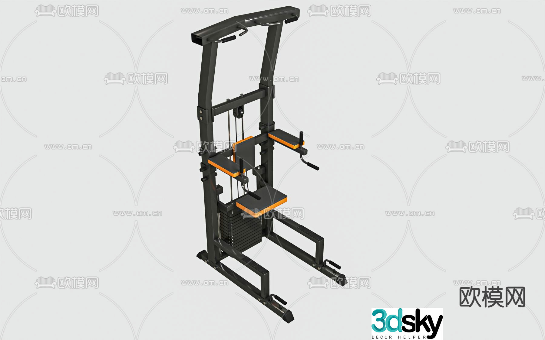 Fitness equipment comprehensive strength equipment 3d model