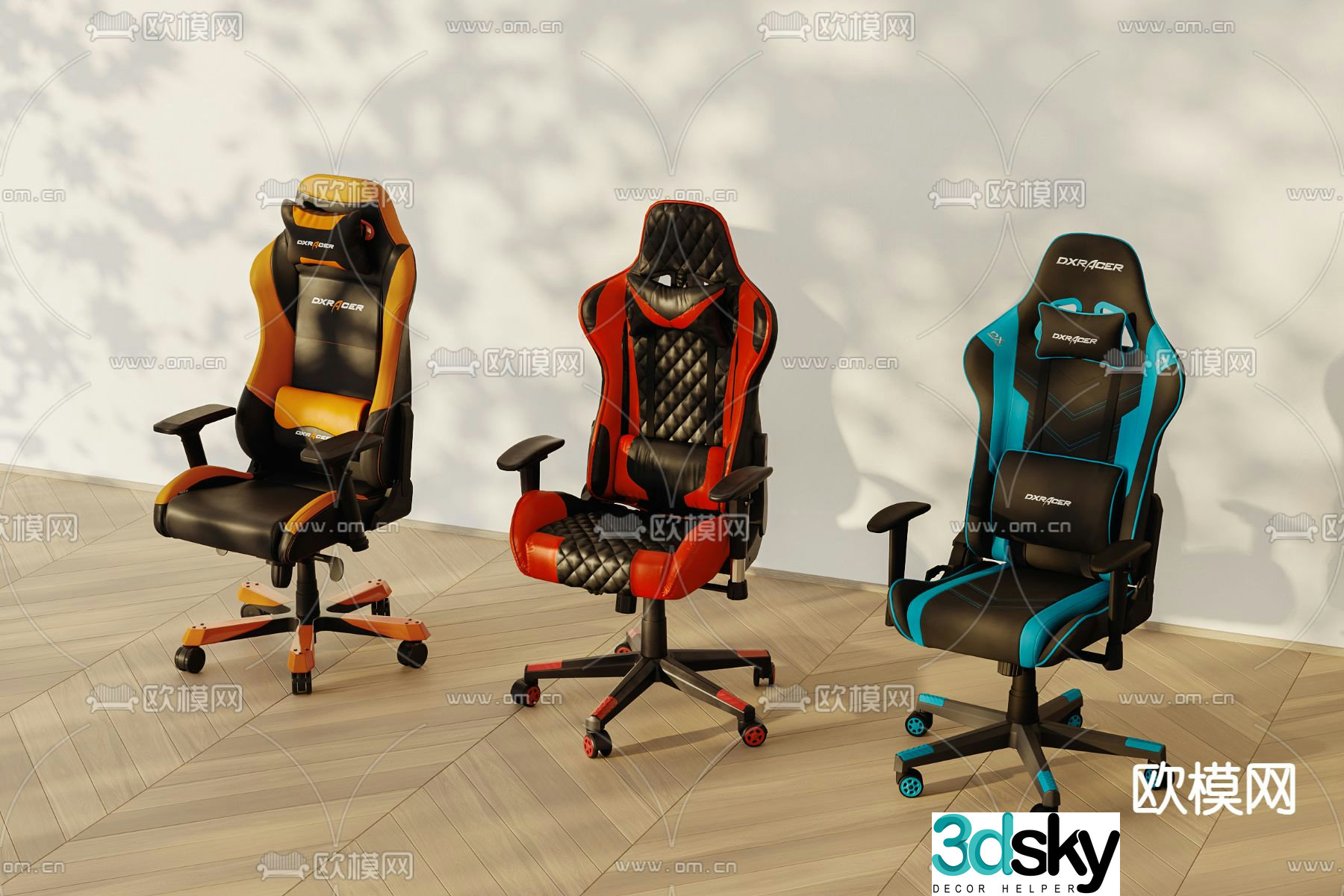 Office chair e-sports chair gaming chair 3d model
