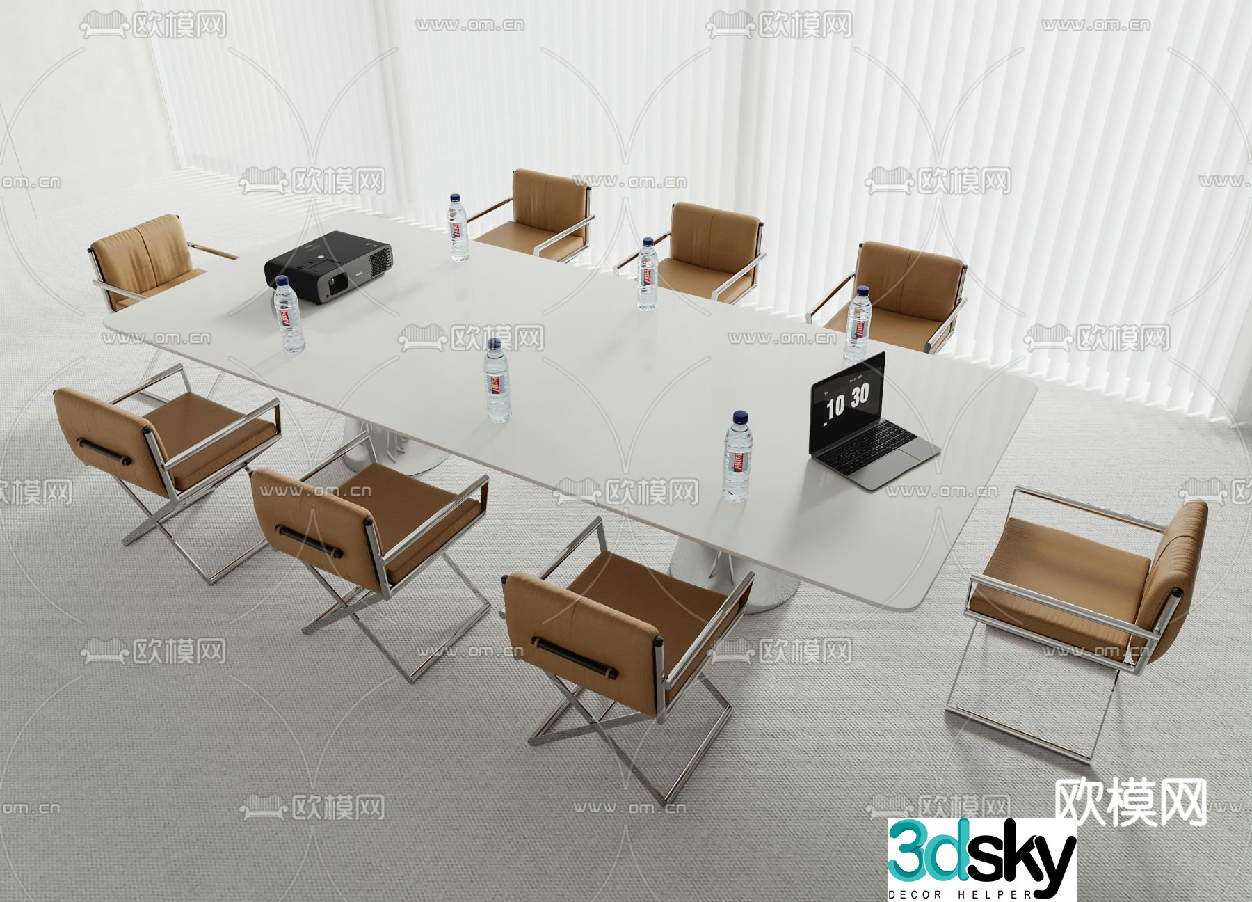 Modern conference table conference table 3d model