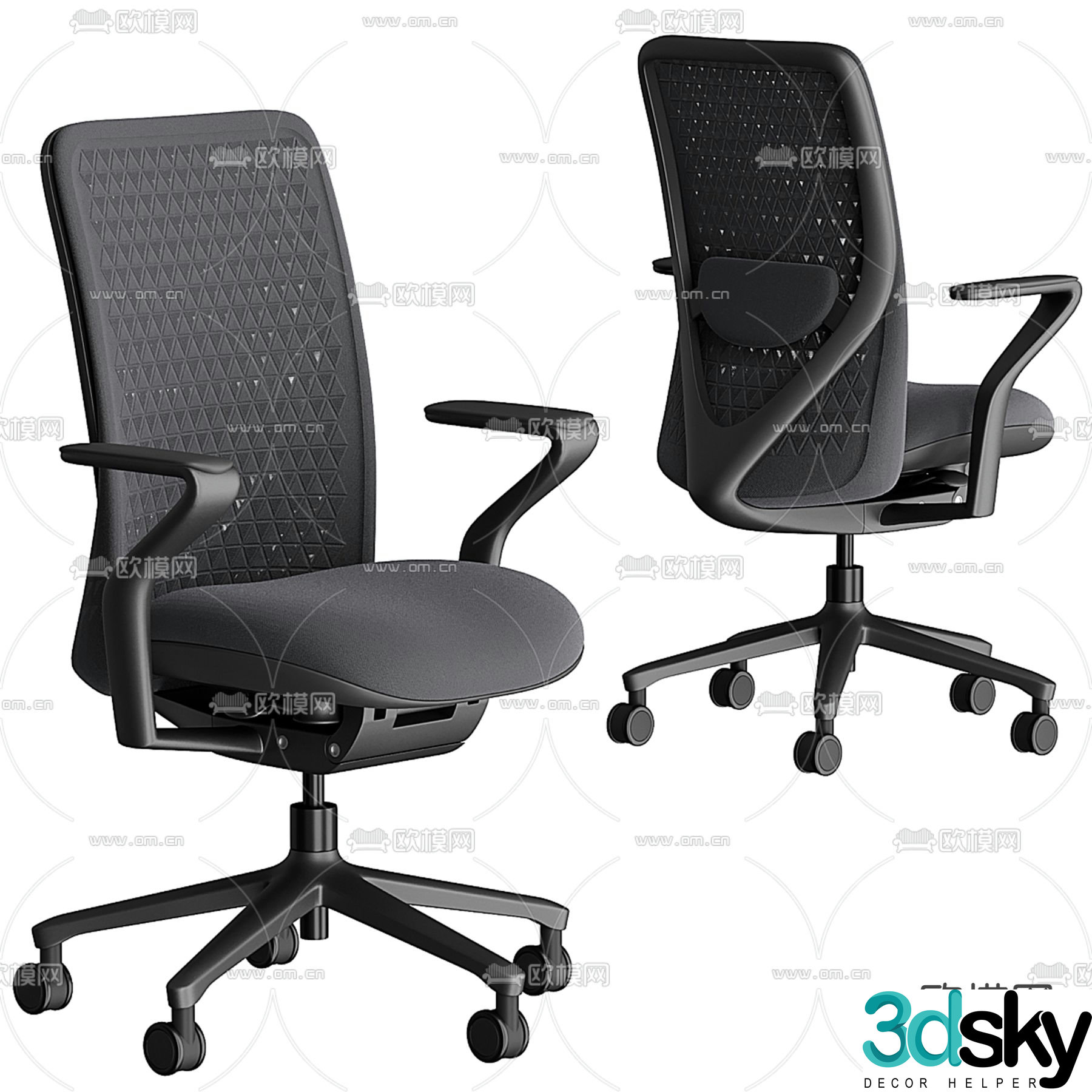 Office chair conference chair staff chair 3d model