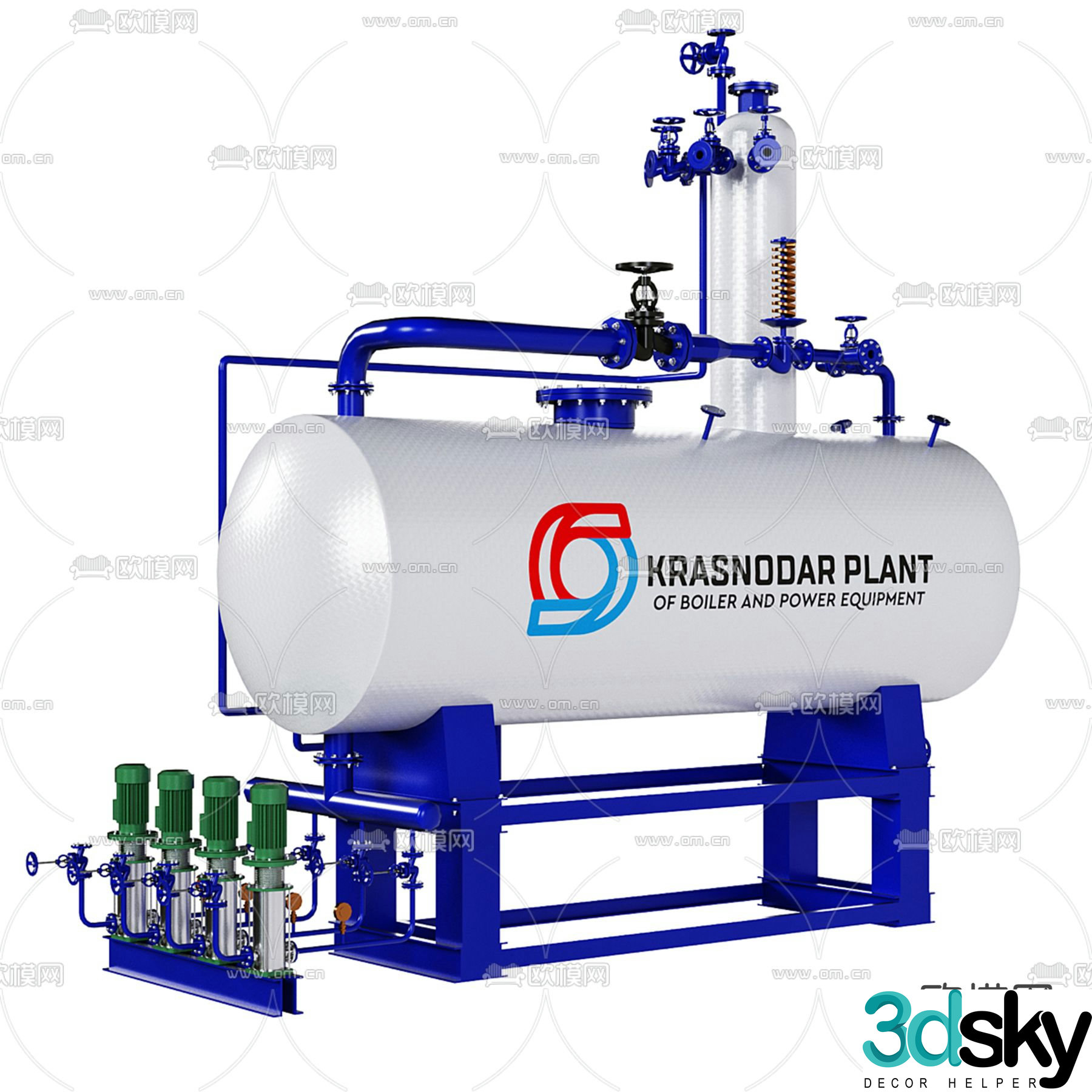 3D model of atmospheric pressure deaerator