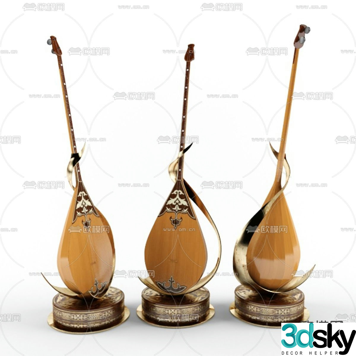 DOMBRA musical instrument Dombra 3d model