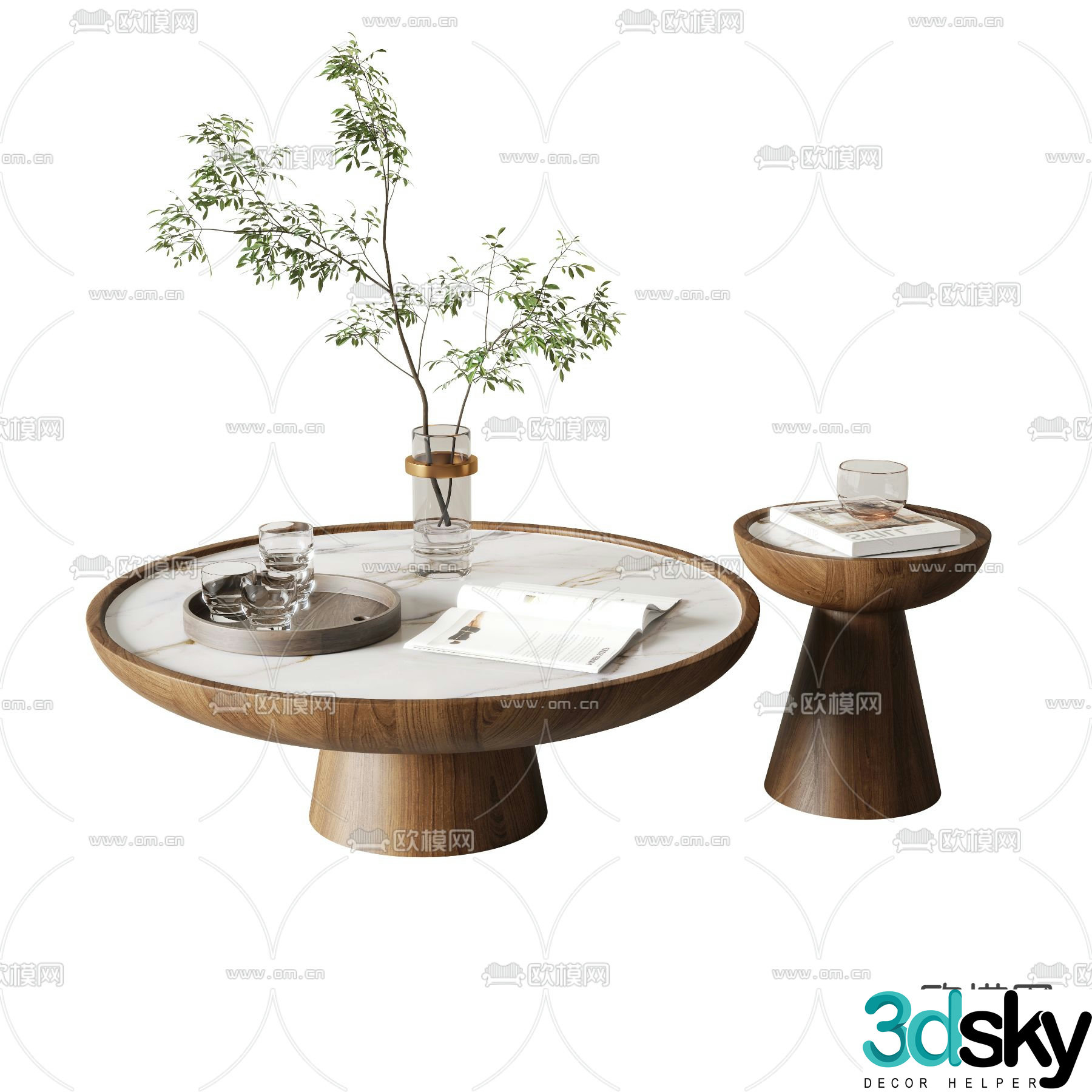 3D model of mother and child coffee table