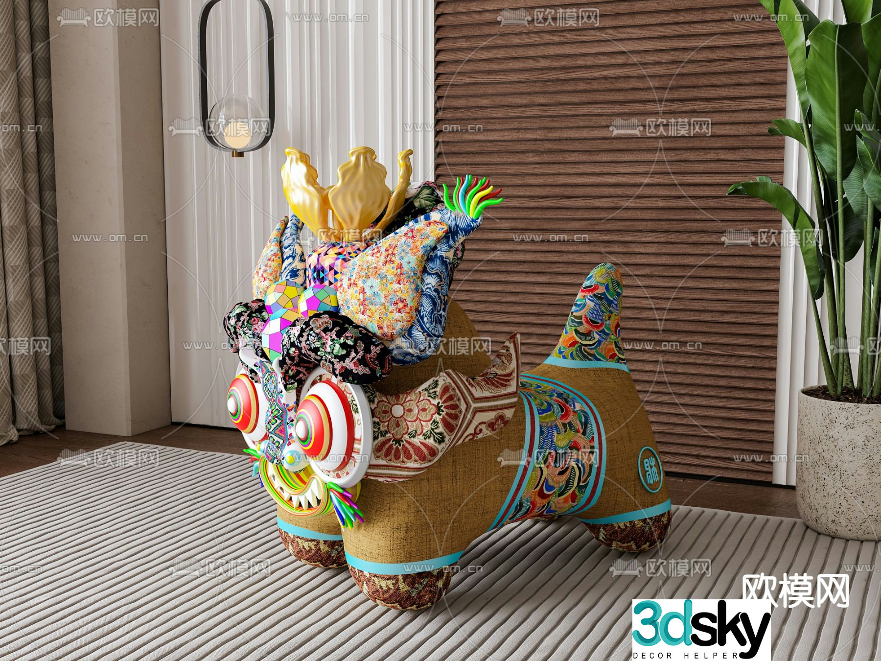 Children’s toys lion doll 3d model