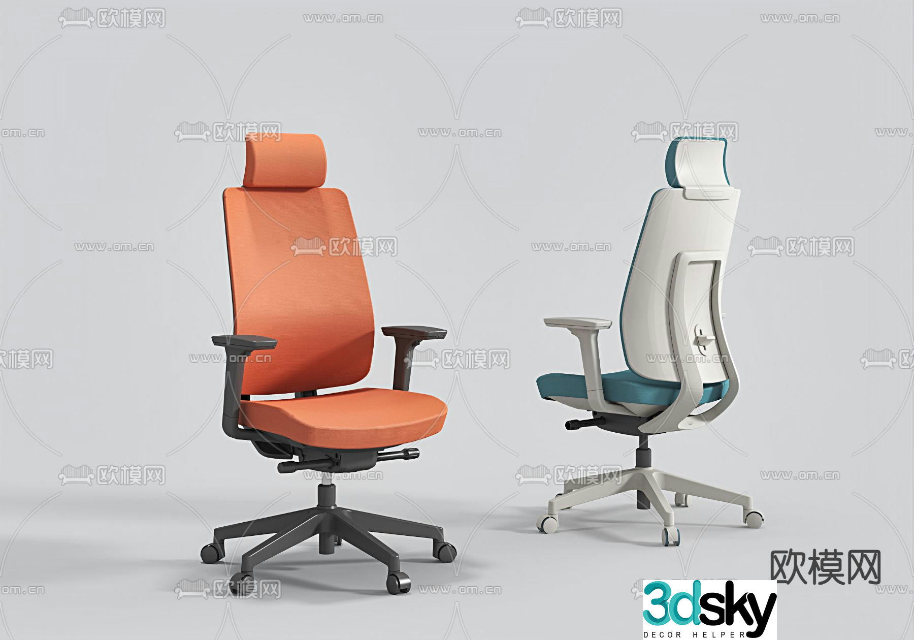 Office chair conference chair staff chair 3d model