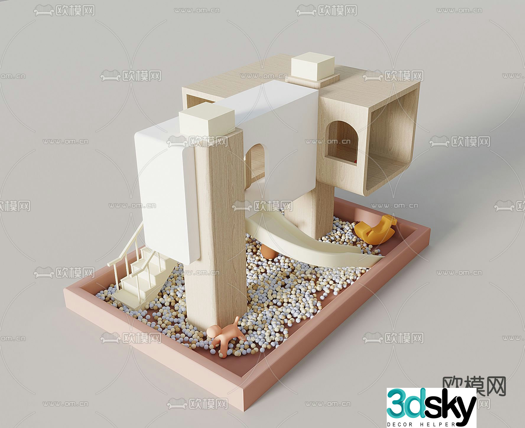 Children's slide children's play area 3d model