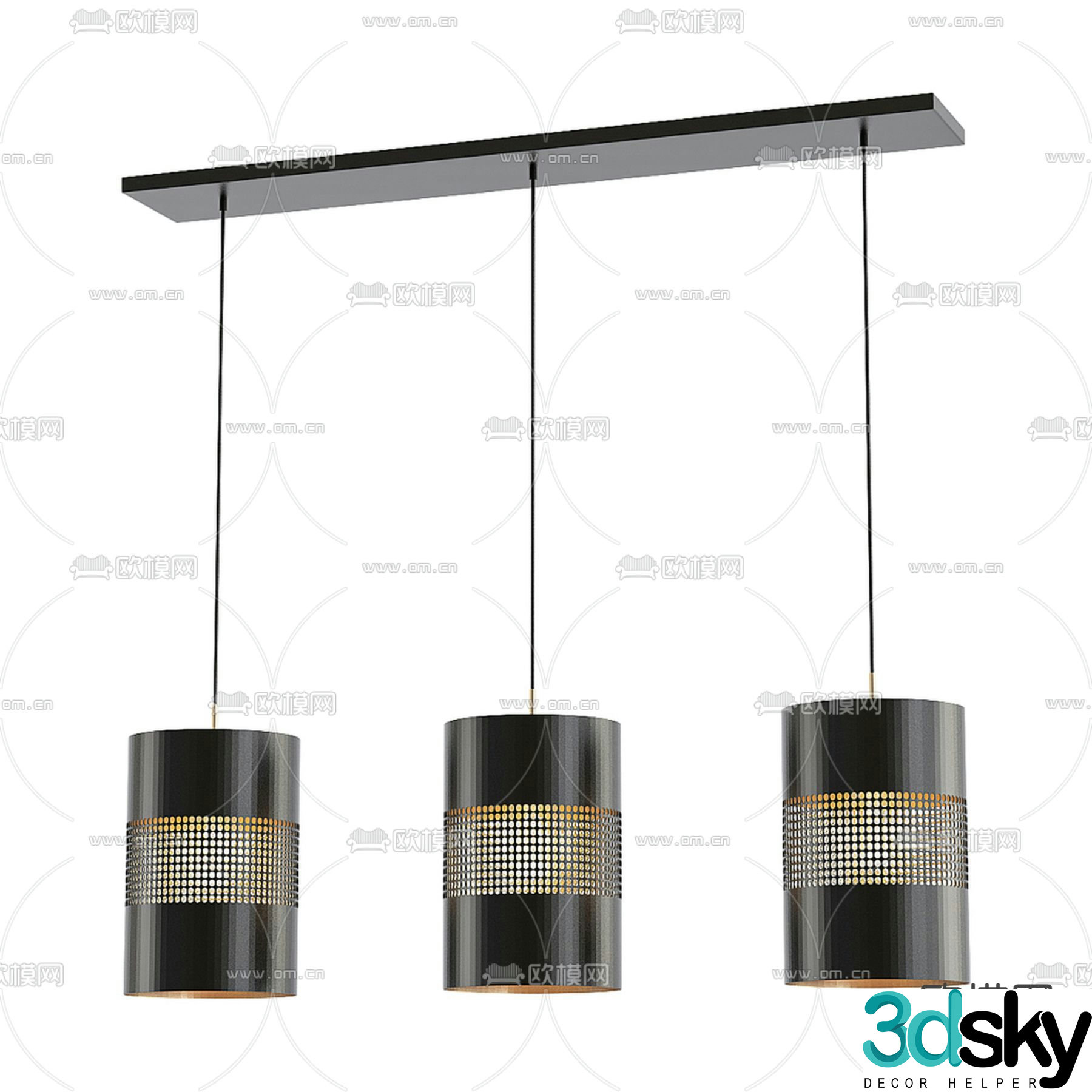 Simple chandelier Hall chandelier 3d model