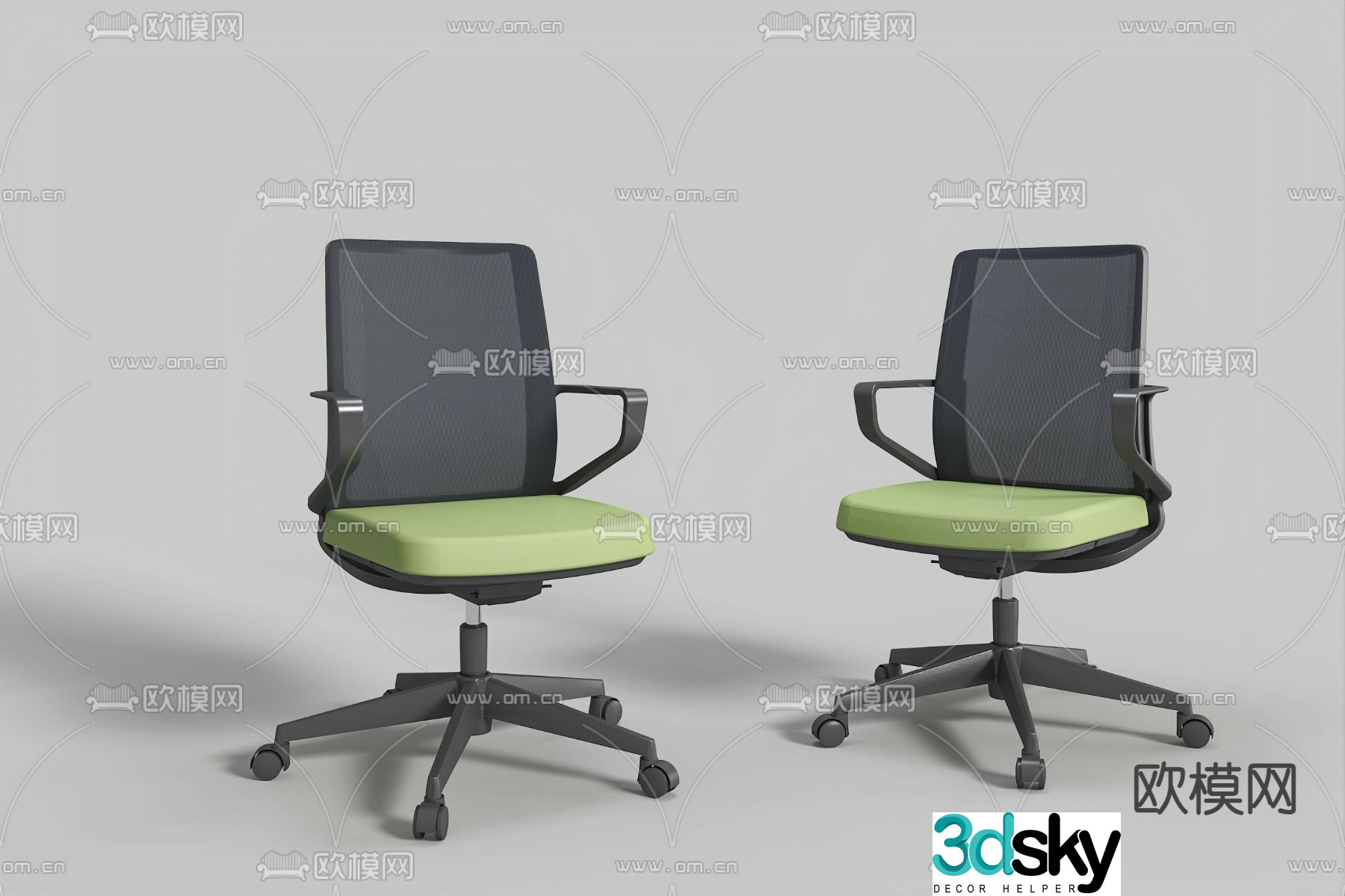 Office chair conference chair staff chair 3d model