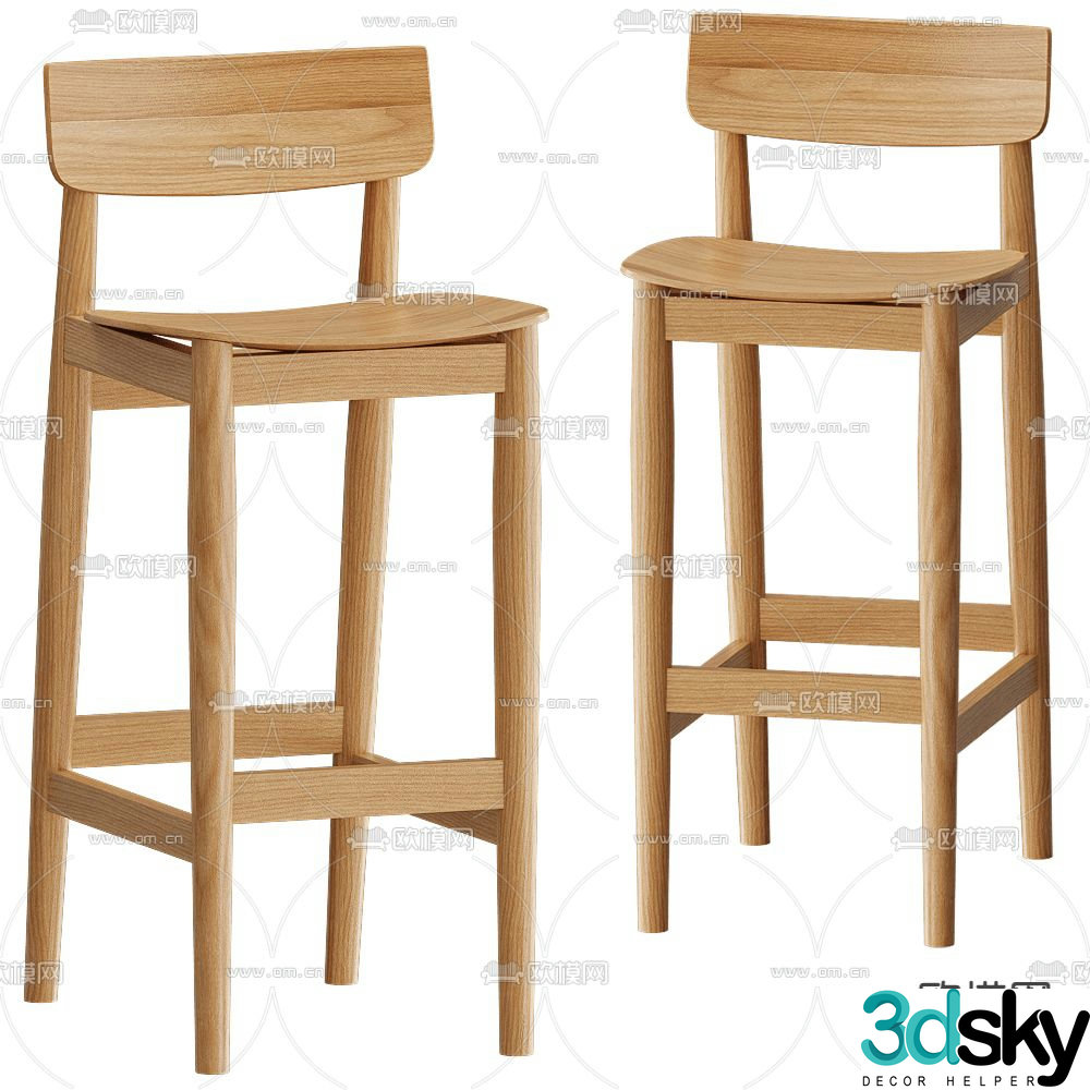 Yaratam bar stool bar stool high stool 3d model