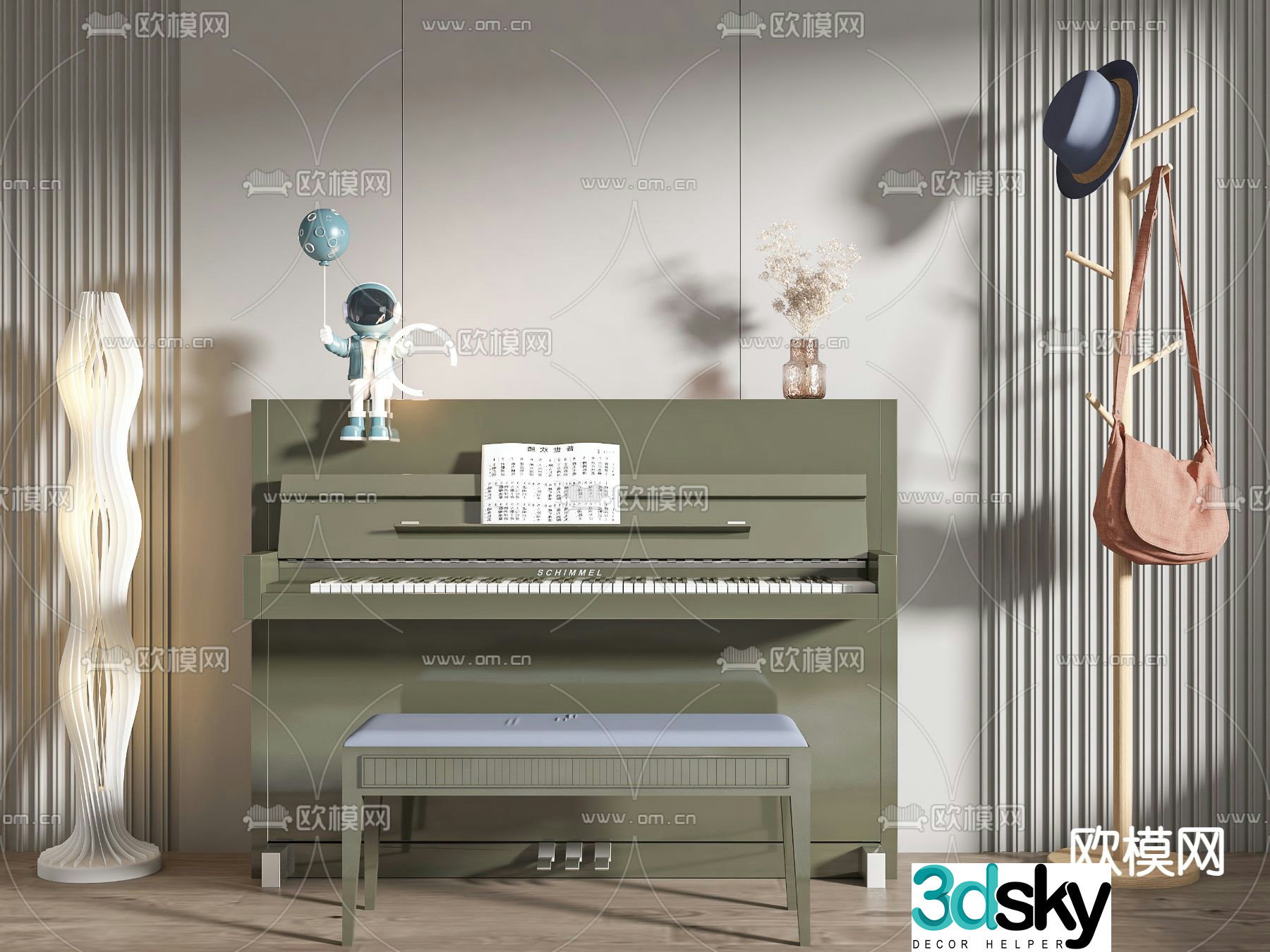 piano 3d model