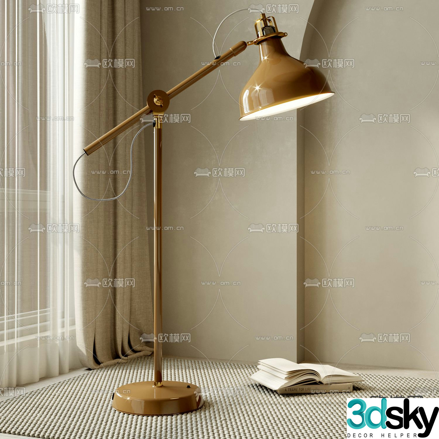 French floor lamp 3d model