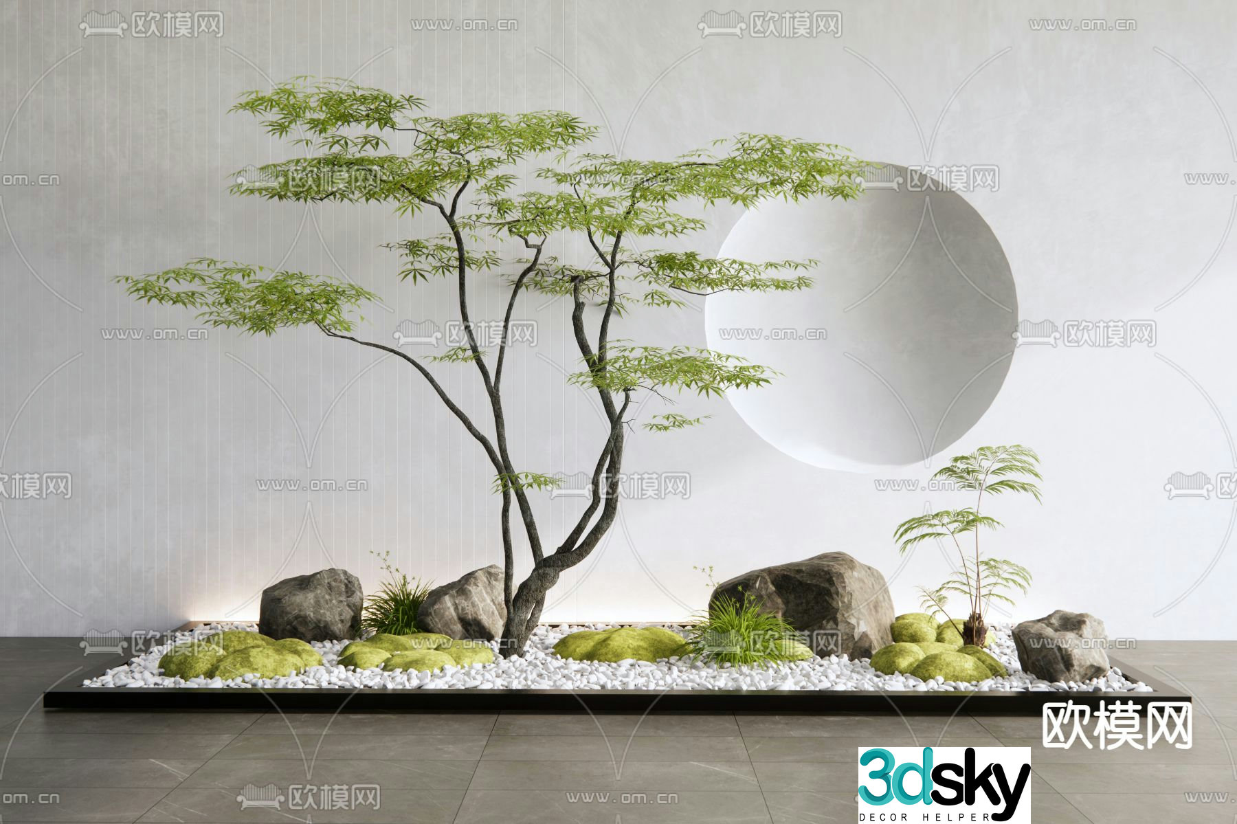 Landscape sketch plant landscaping 3D model