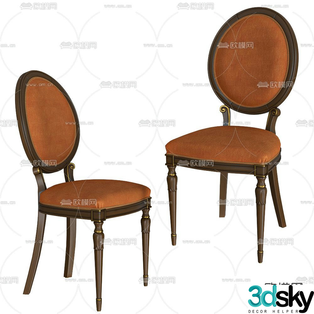 Bellotti Ezio American chair leisure chair 3d model